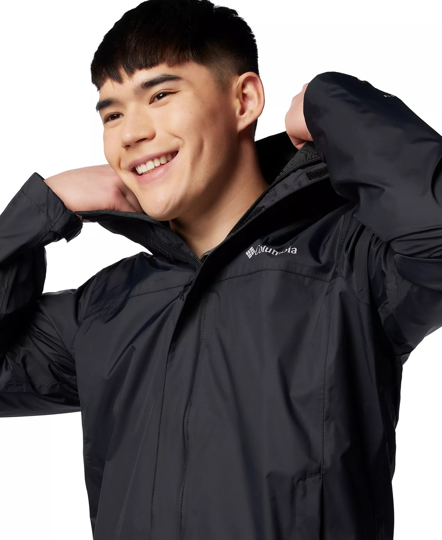 Men's Watertight II Water-Resistant Rain Jacket - Black - L
