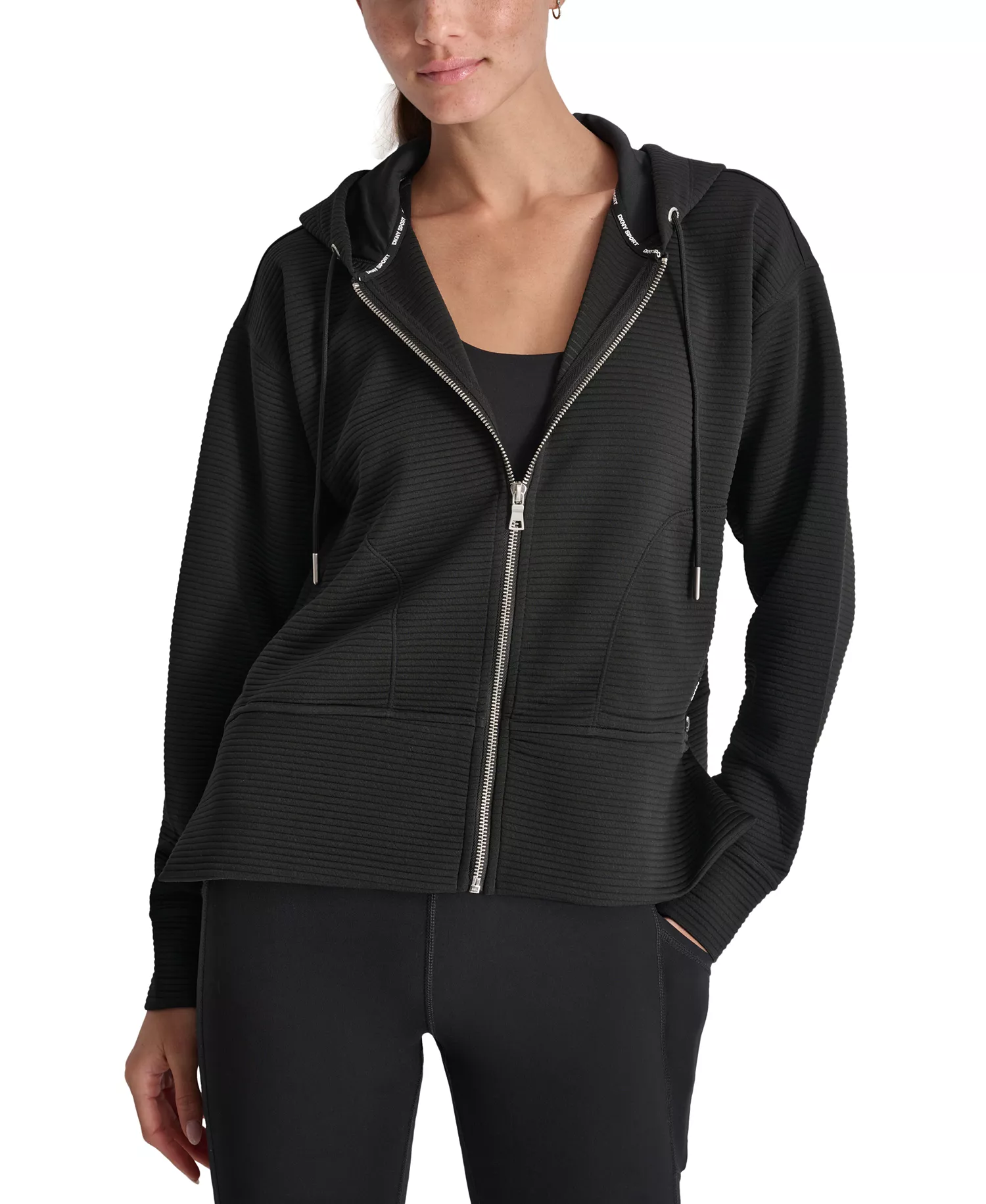 Women's Tech Ottoman Full-Zip Hoodie - Black - L