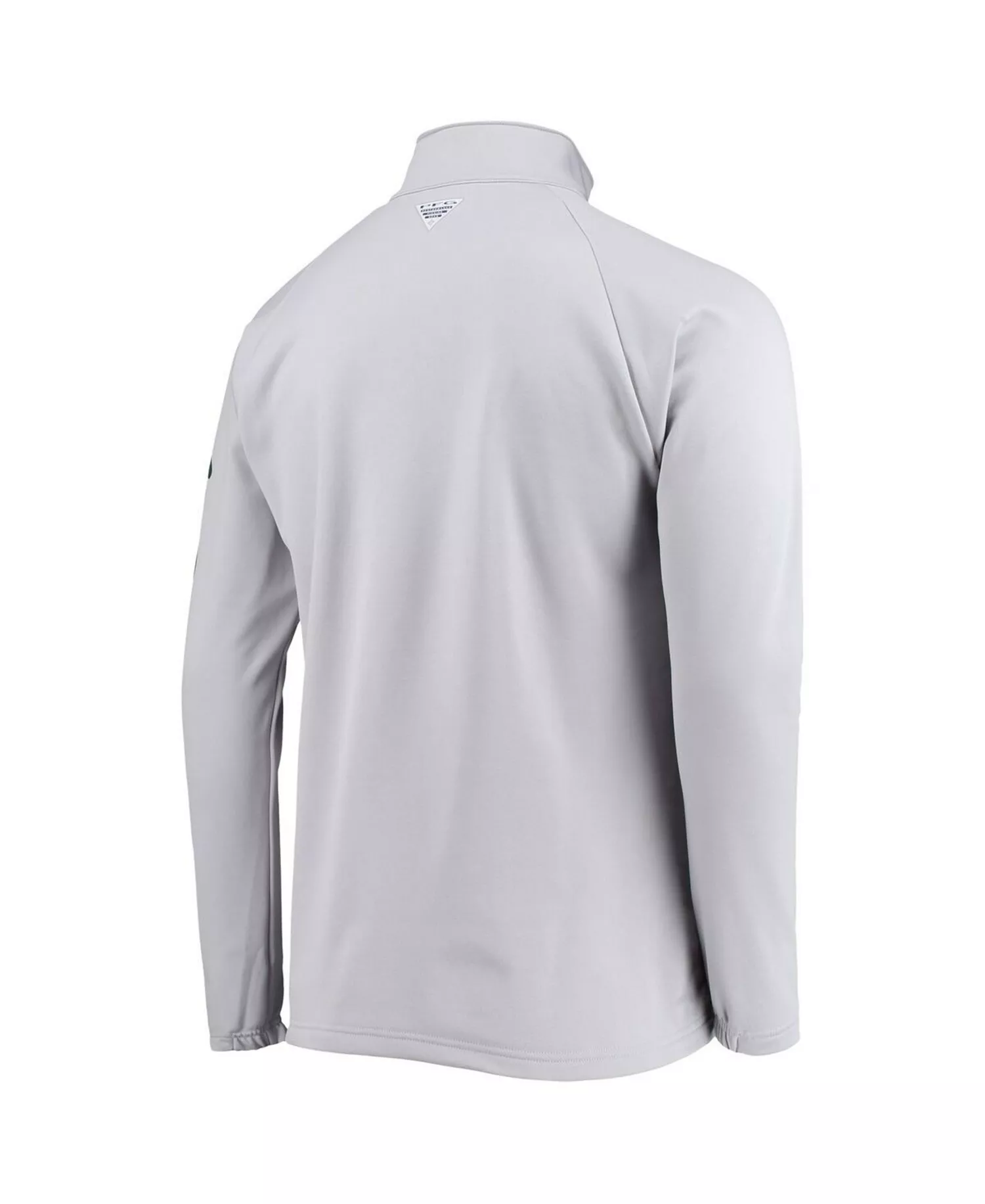 Men's Gray Michigan State Spartans Terminal Tackle Fleece Raglan Omni-Shade Quarter-Zip Jacket - Gray - XL