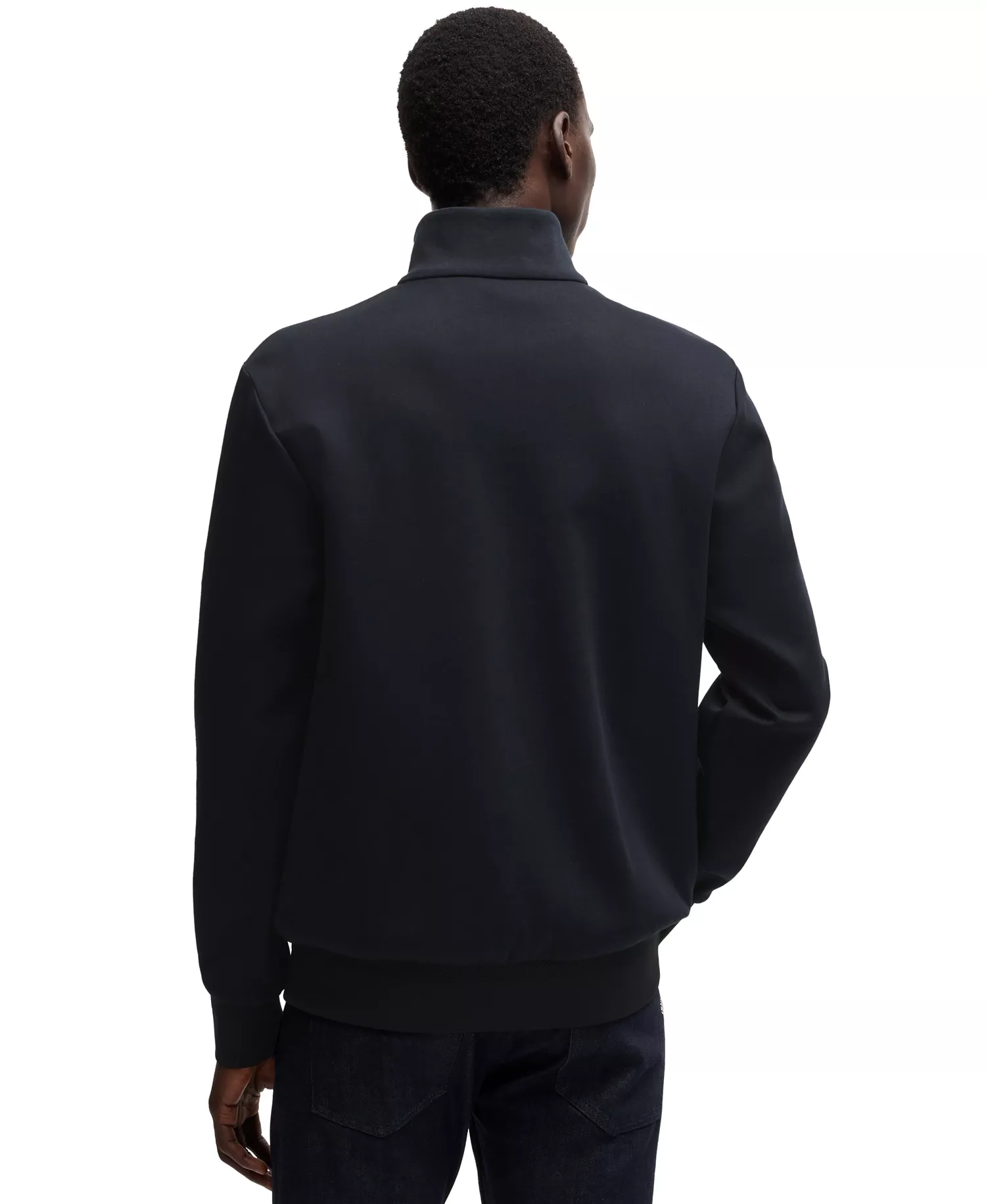 Men's Regular-Fit Zip-Up Sweatshirt - Dark Blue - L