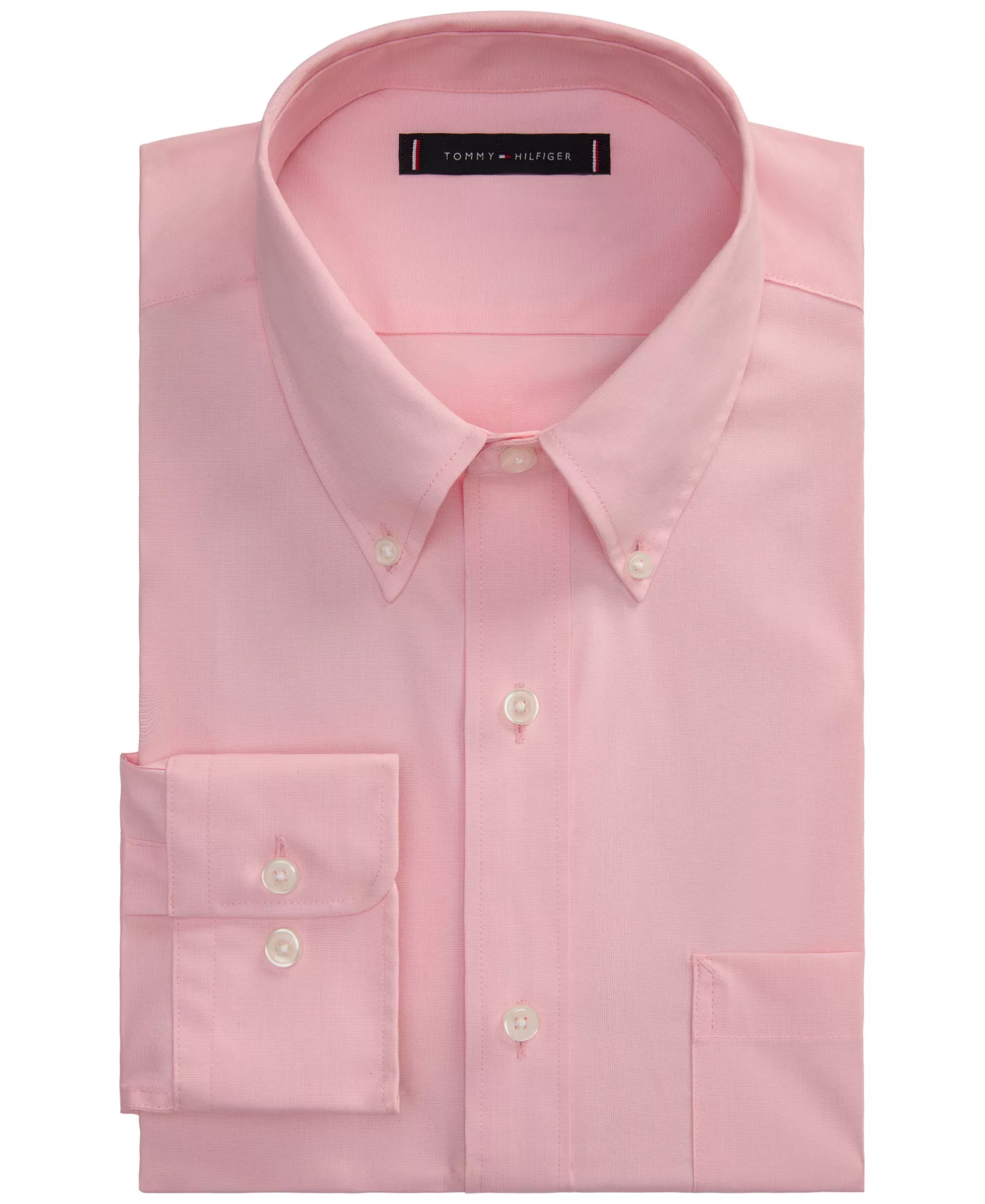 Men's Regular-Fit Long-Sleeve Dress Shirt - Coral - 14.5 32/33