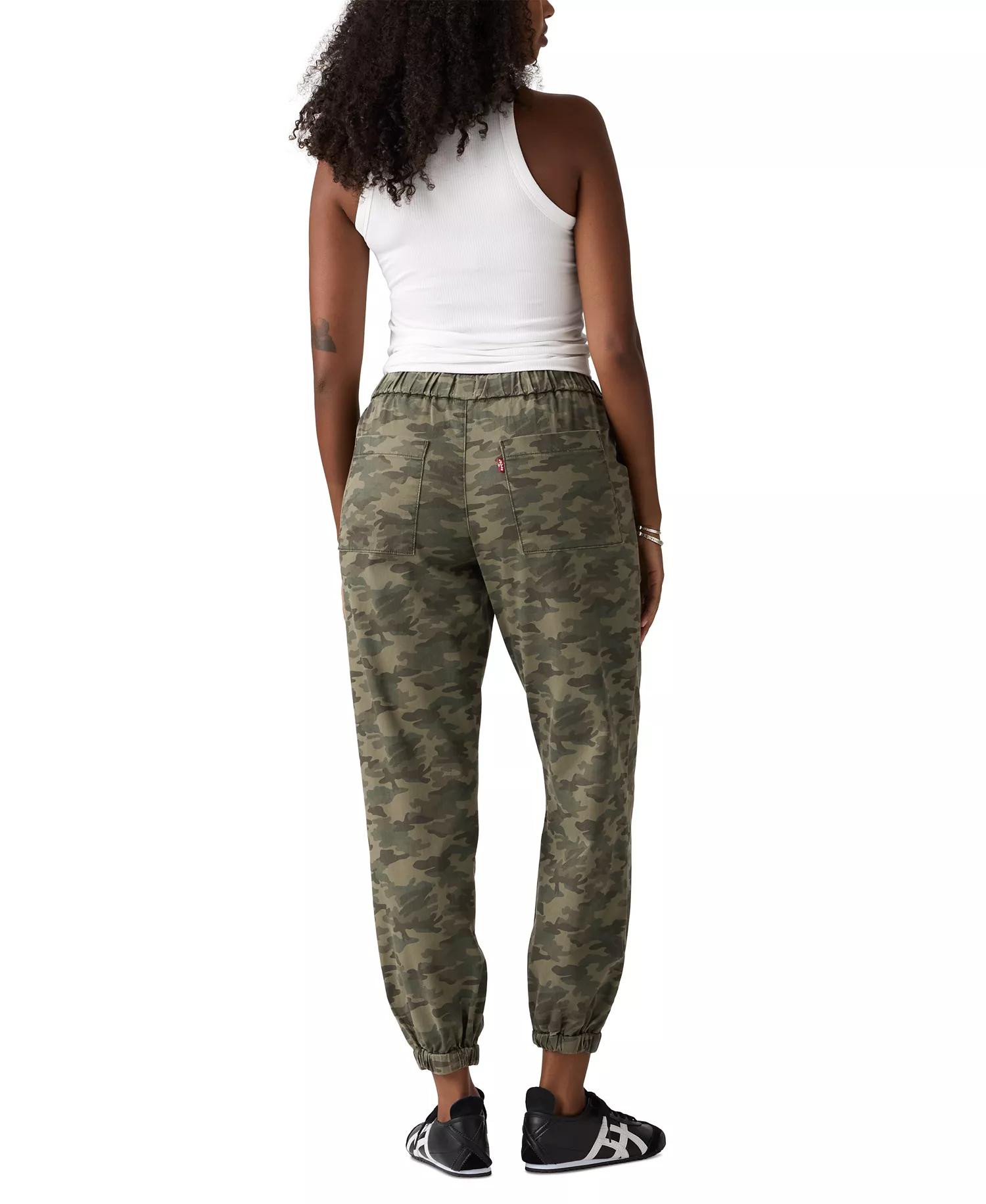 Women's Mid-Rise Essential Joggers - Army Green Emily Camo - L