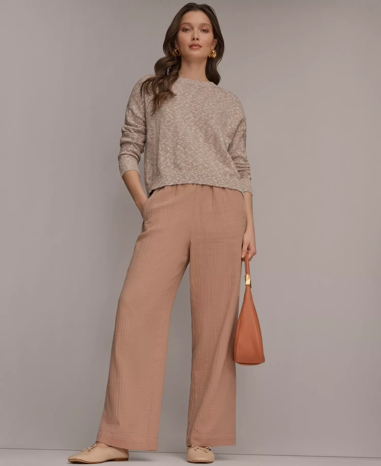Women's Crewneck Long-Sleeve Sweater - Umbria - L