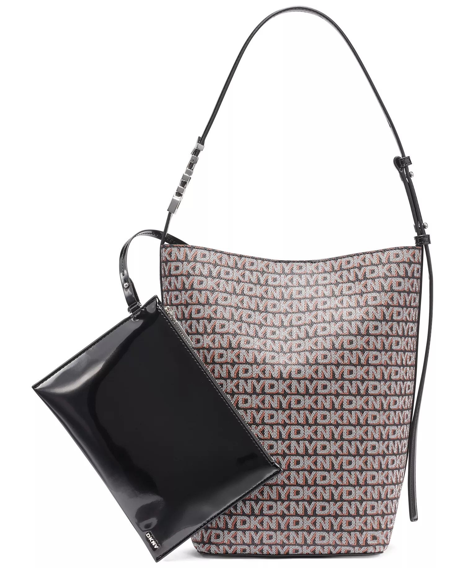 Avril Small Logo Bucket Bag - Black/saddle - NO SIZE