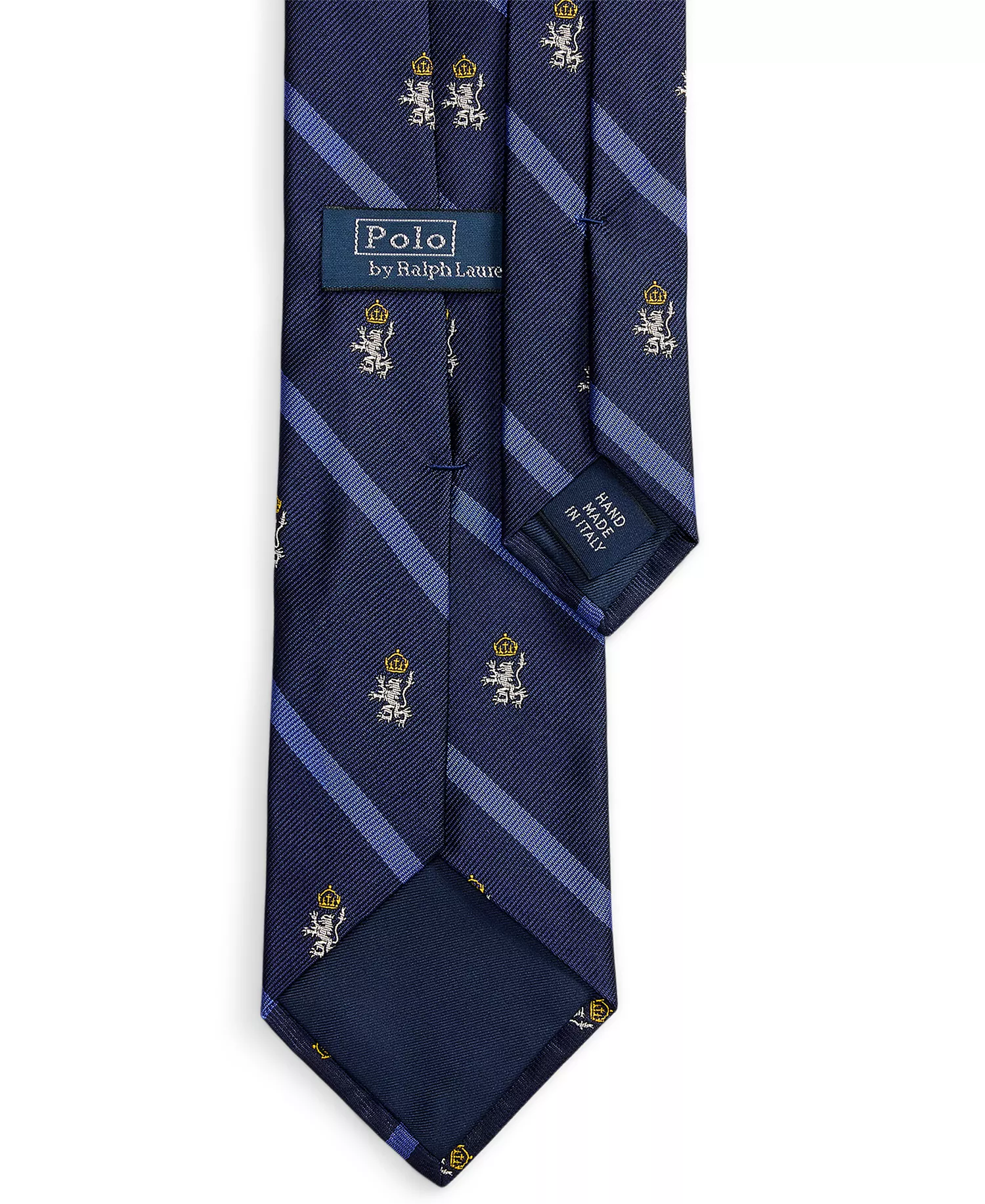 Men's Striped Silk Repp Club Tie - Navy - No Size