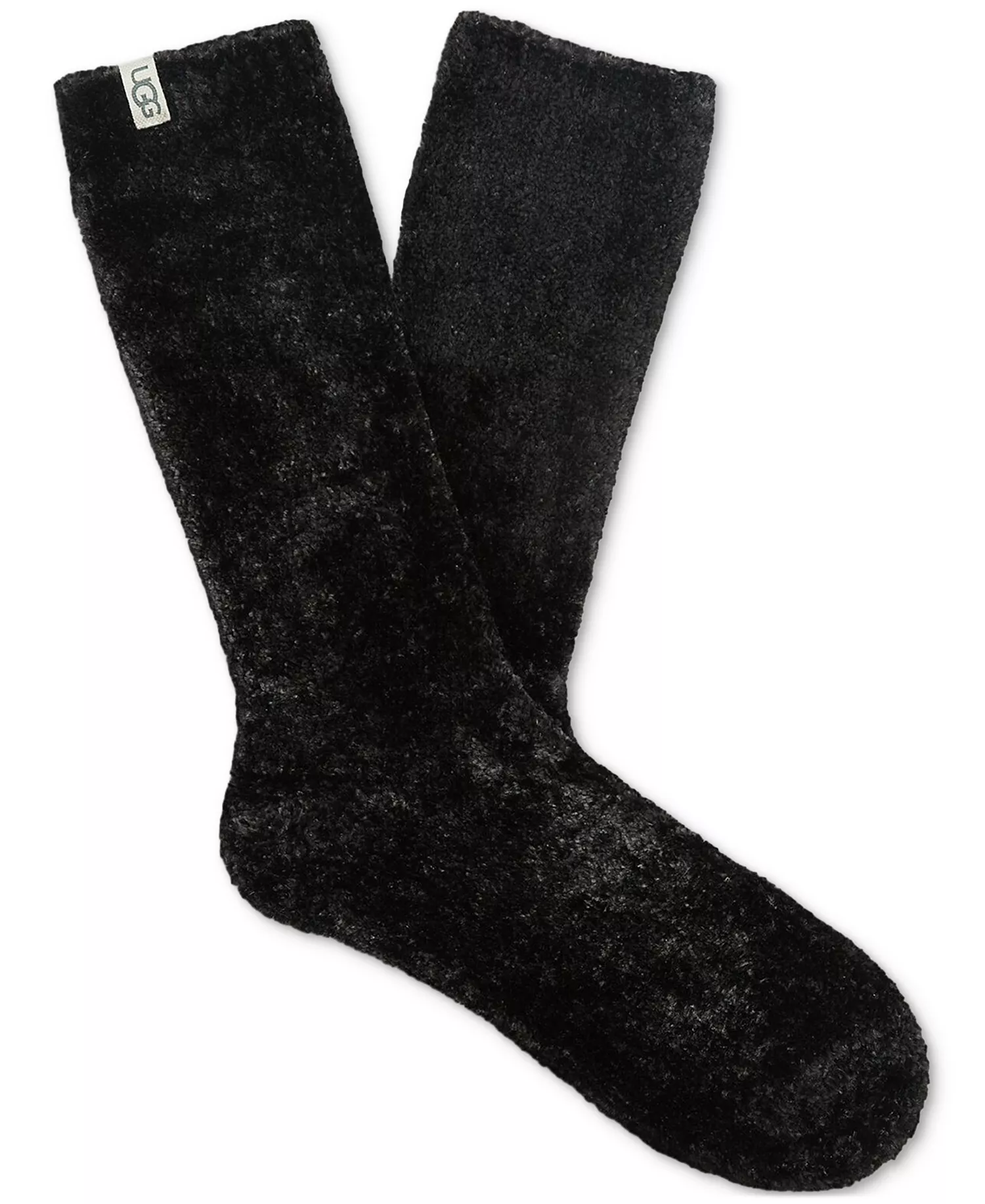 UGG Women's Leda Cozy Knit Crew Socks - Black - ONE SIZE