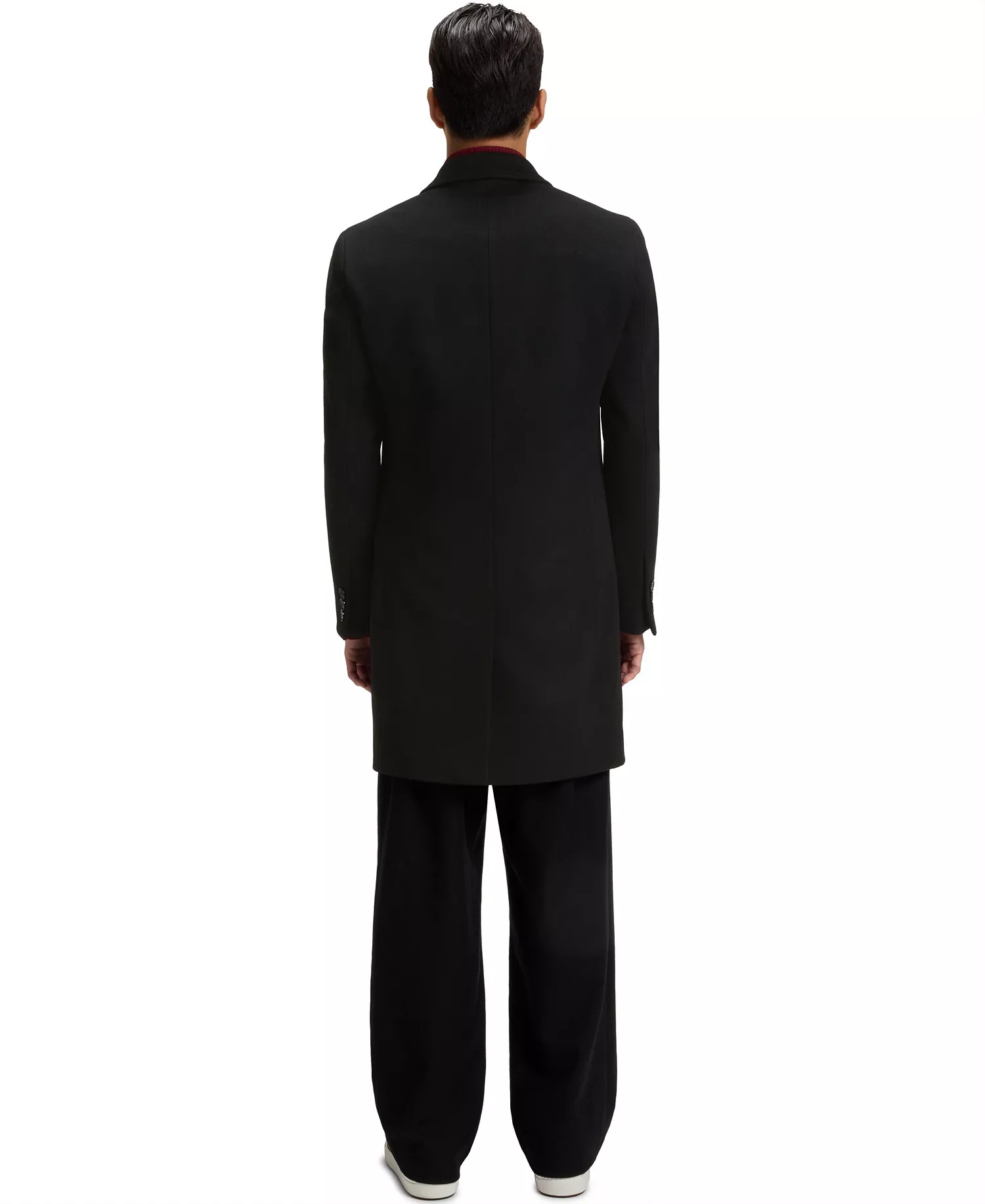 Men's Wool Blend Formal Coat - Black - 40R