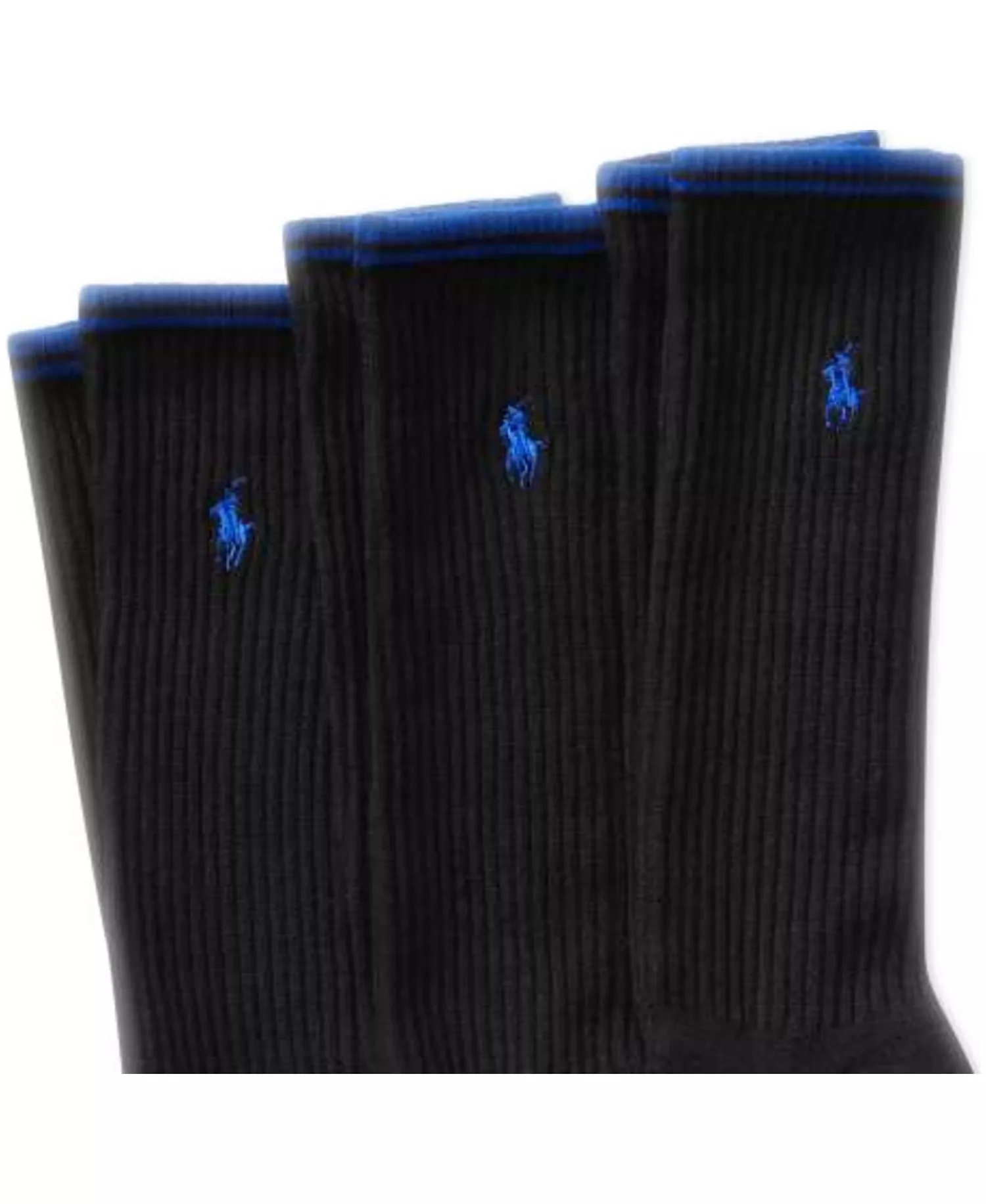 Men's Socks, Athletic Crew 3 Pack - Black - 10-13