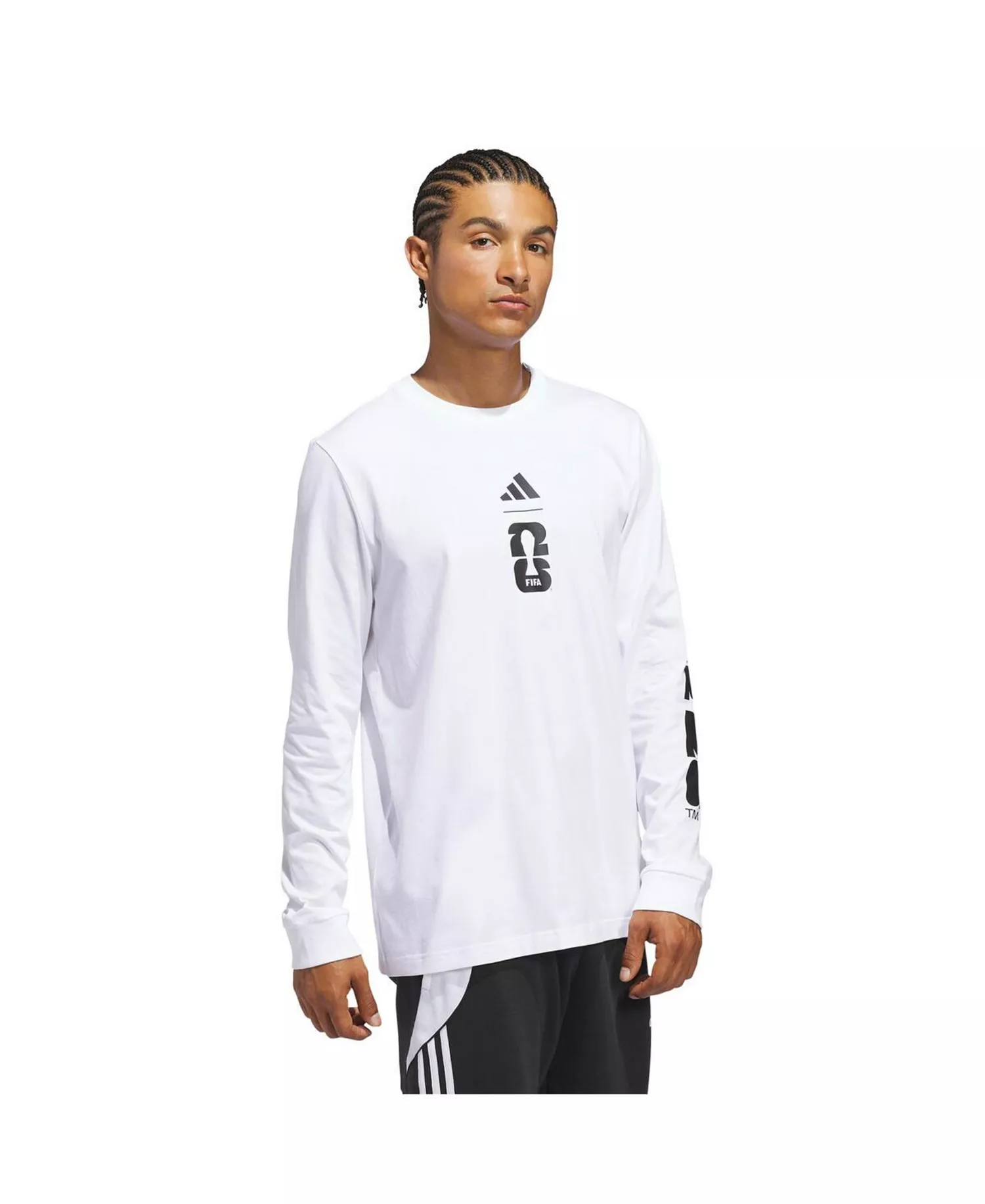 Men's White 2026 FIFA World Cup Graphic Long Sleeve T-Shirt - White - 2XL