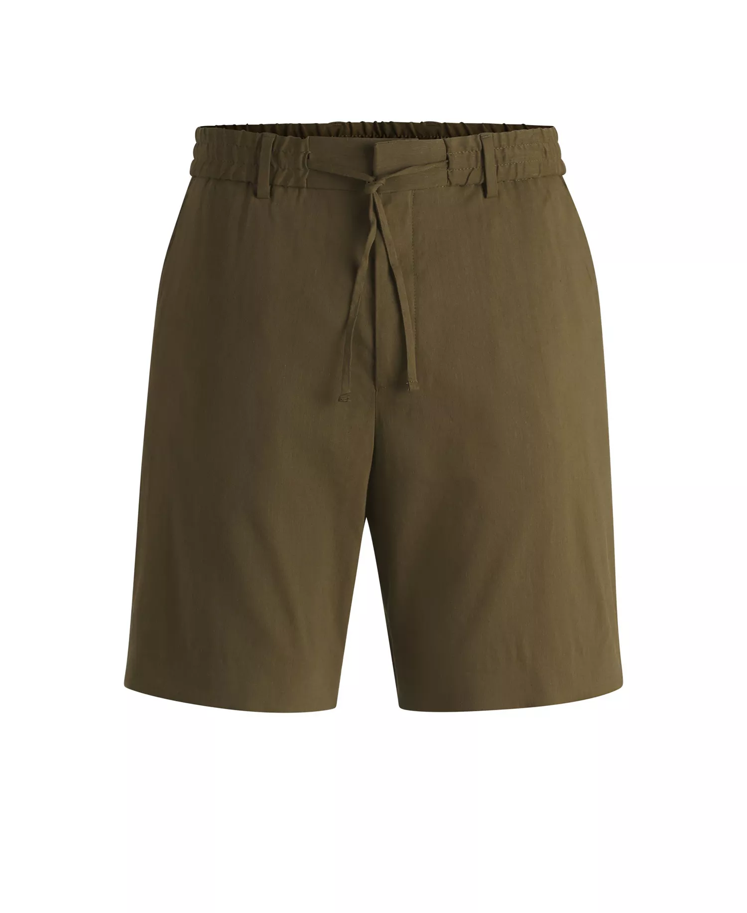 Men's Linen Blend Tapered 8" Shorts - Dark Green - 30R