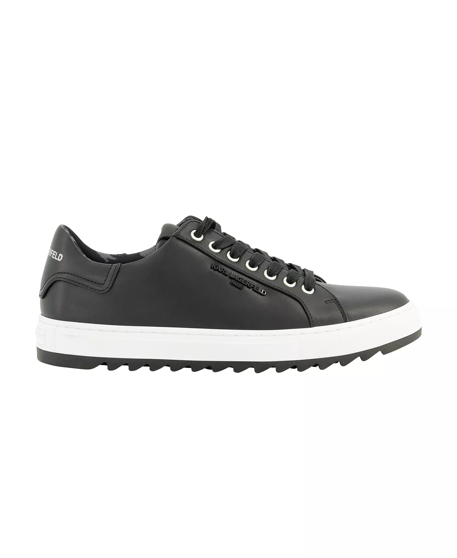 Men's Logo Plain Toe Bit Sneakers - Black - 10
