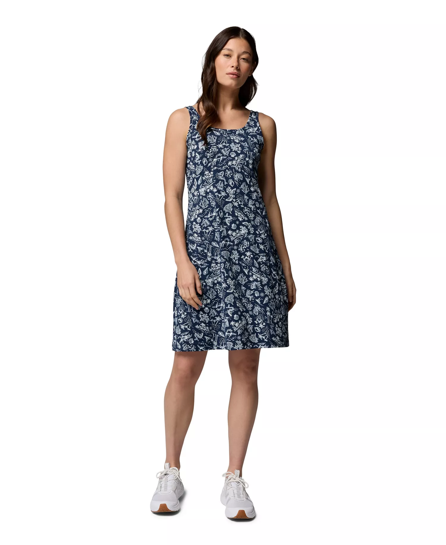 Women's PFG Freezer III Dress - Collegiate Navy Konakai Tonal - L