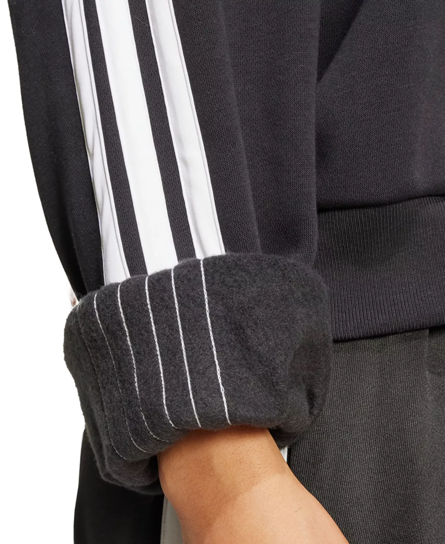 Women's V-Neck Sweatshirt - Black/white - 2XL