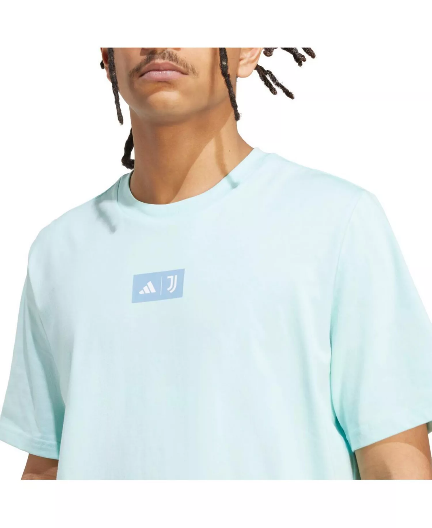 Men's Aqua Juventus Jersey Hook T-Shirt - Aqua - XL