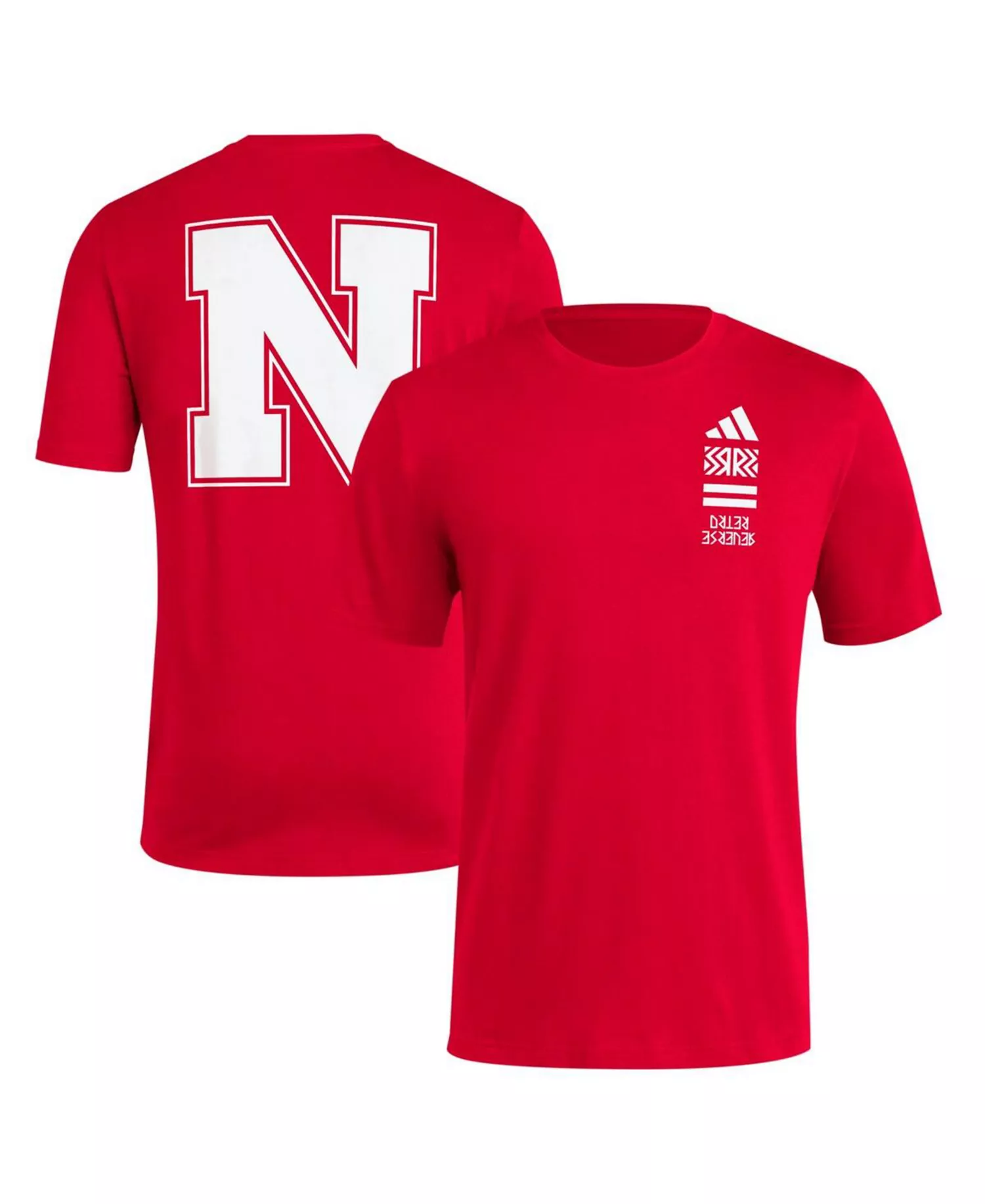 Men's Scarlet Nebraska Huskers Reverse Retro Baseball 2 Hit T-Shirt - Scarlet - L