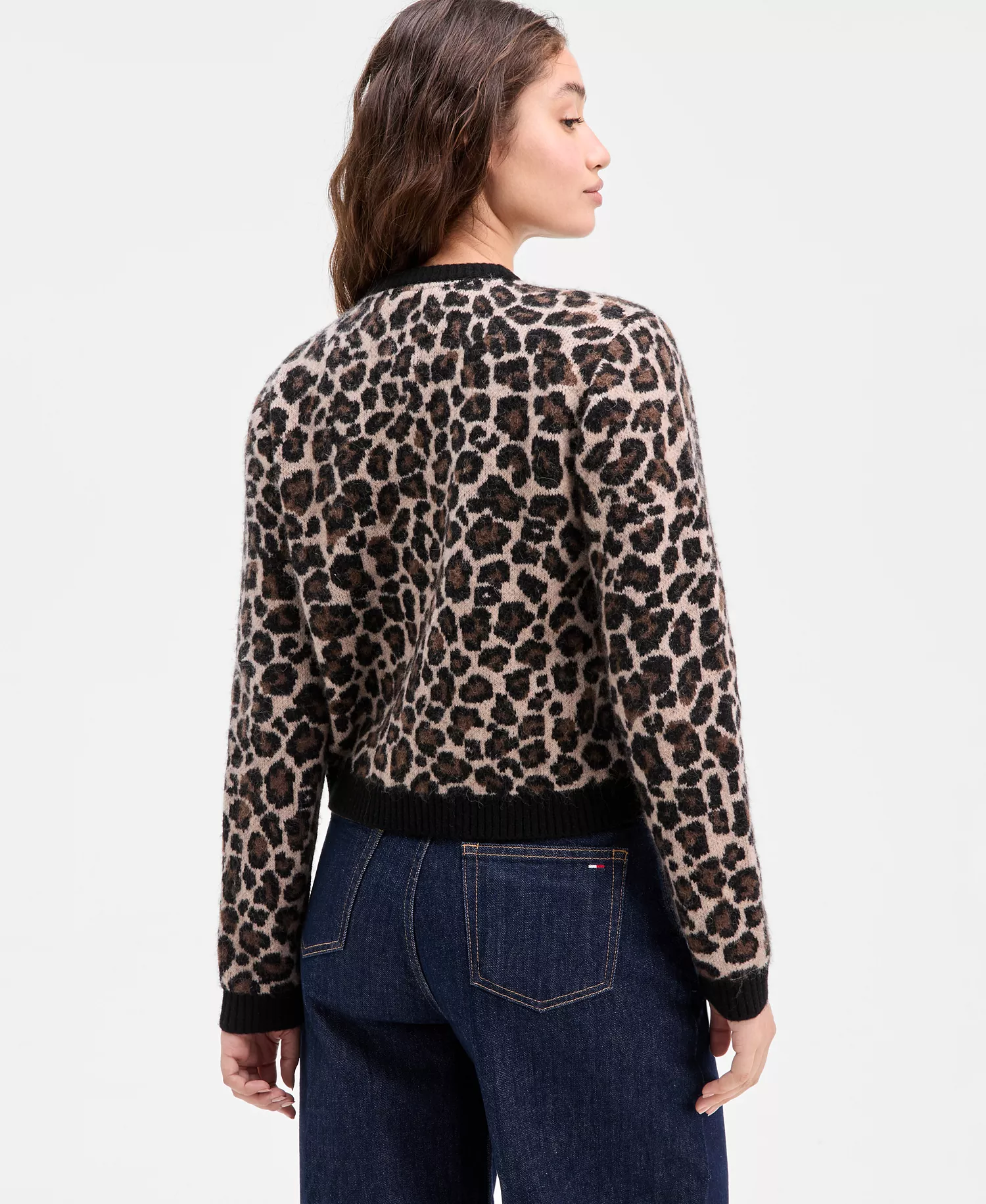 Women's Leopard-Print Button-Front Cardigan - Leopard Aop - XS