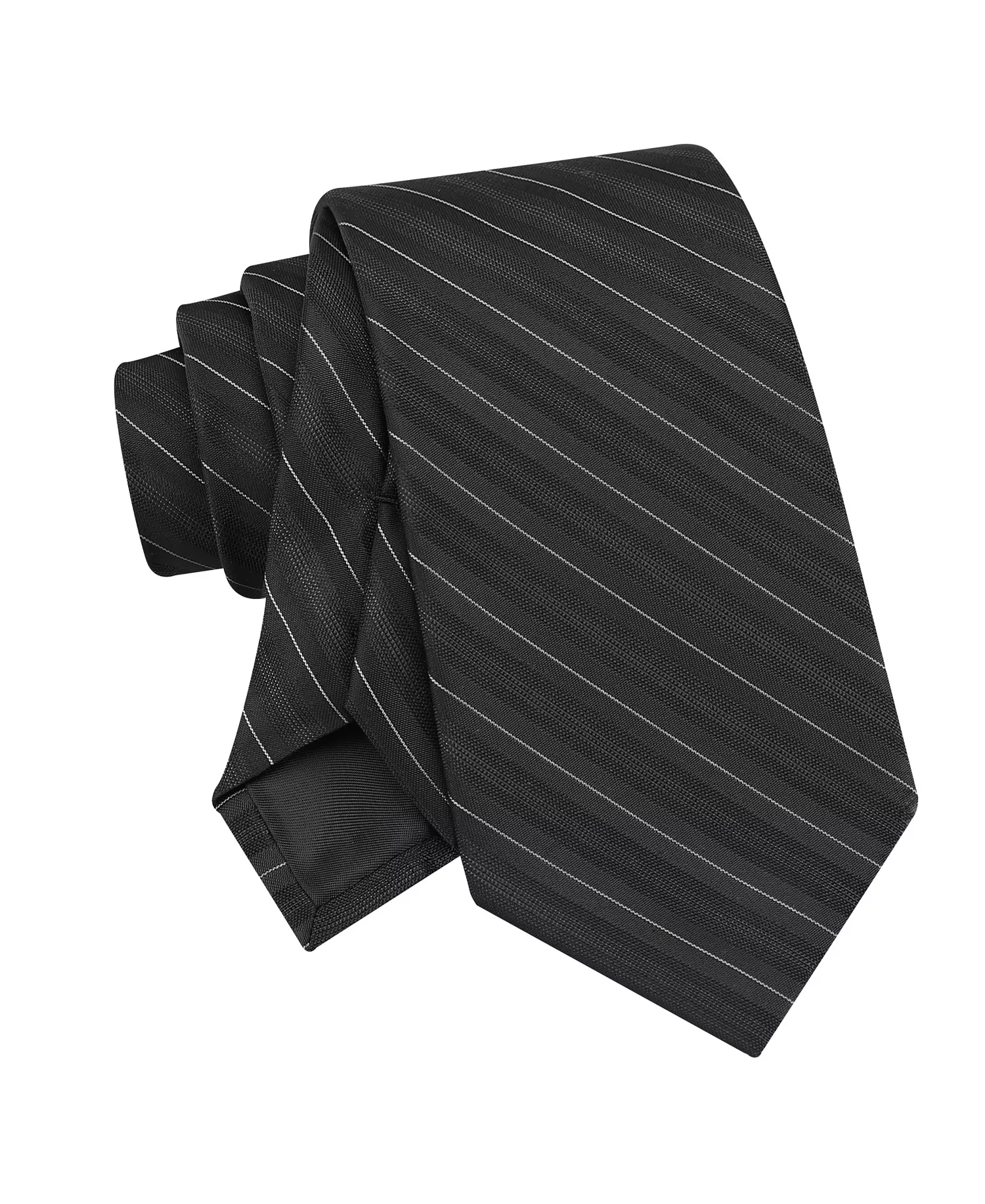 Men's Seraphina Stripe Pattern Tie - Black - ONE SIZE