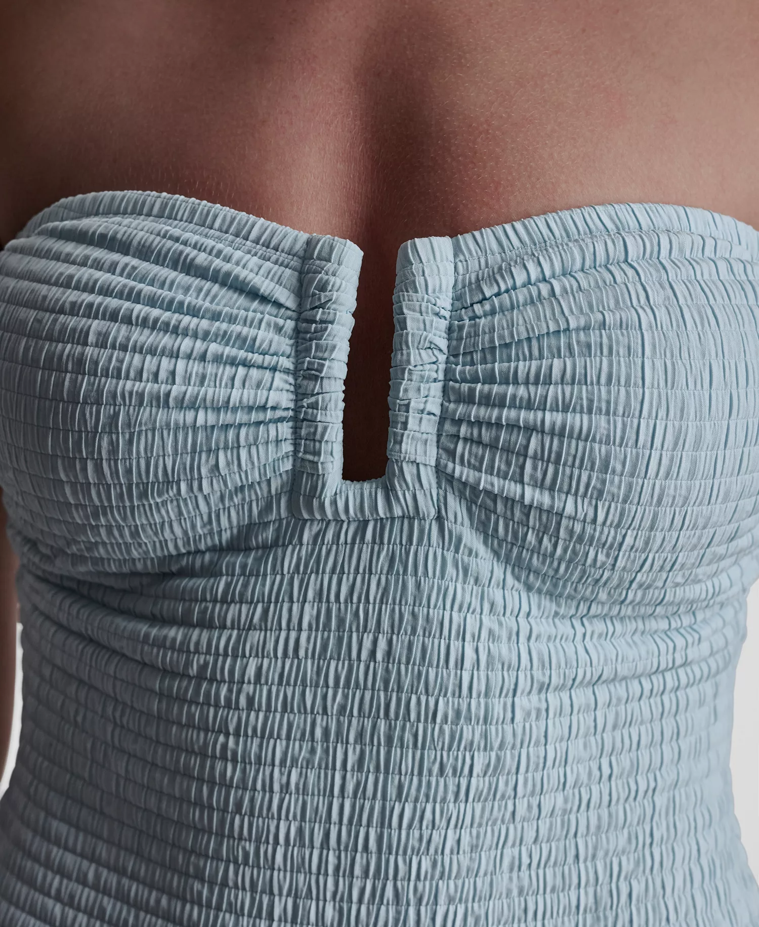 Women's Textured Shirred One-Piece Swimsuit - Black Smocked - 2XL