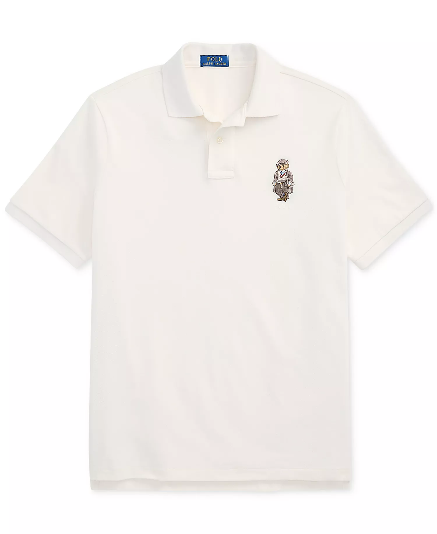 Men's Classic-Fit Polo Bear Mesh Polo Shirt - Deckwash White Hrtg Bear - 2XL