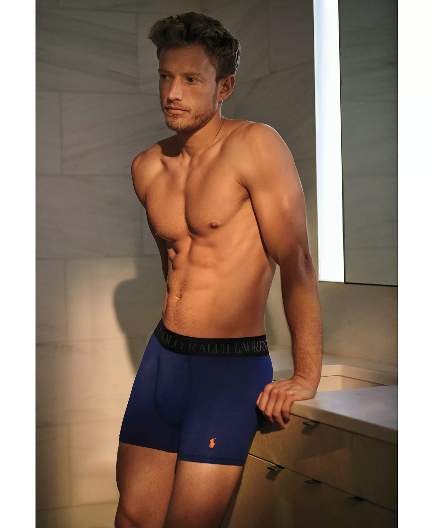 Men's 3-Pack 4D Flex Modal Boxer Briefs - Blue Assorted - L
