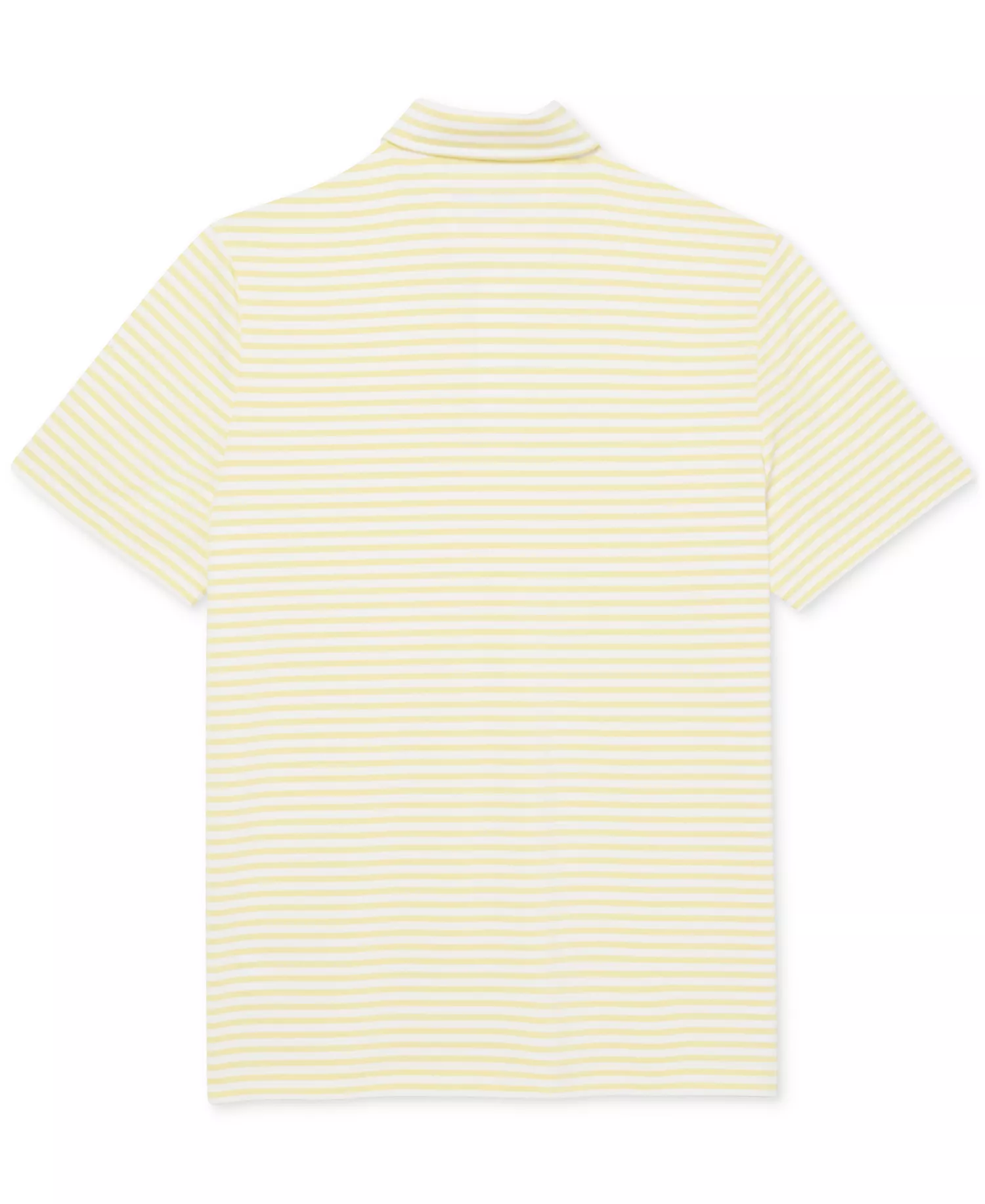 Men's Short Sleeve Striped Performance Polo Shirt - Kba - White/Yellow - 2XL