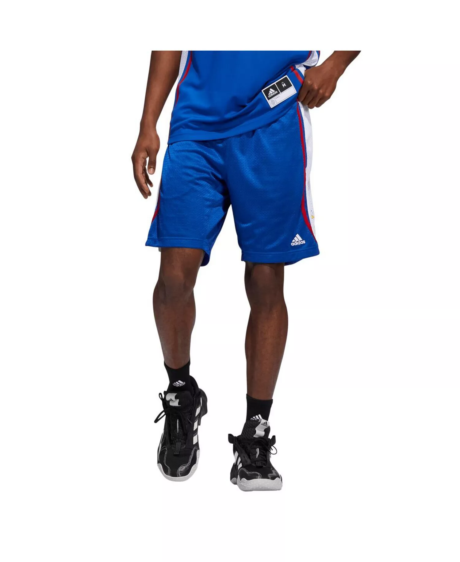 Men's Royal Kansas Jayhawks Swingman AEROREADY Basketball Shorts - Royal - L