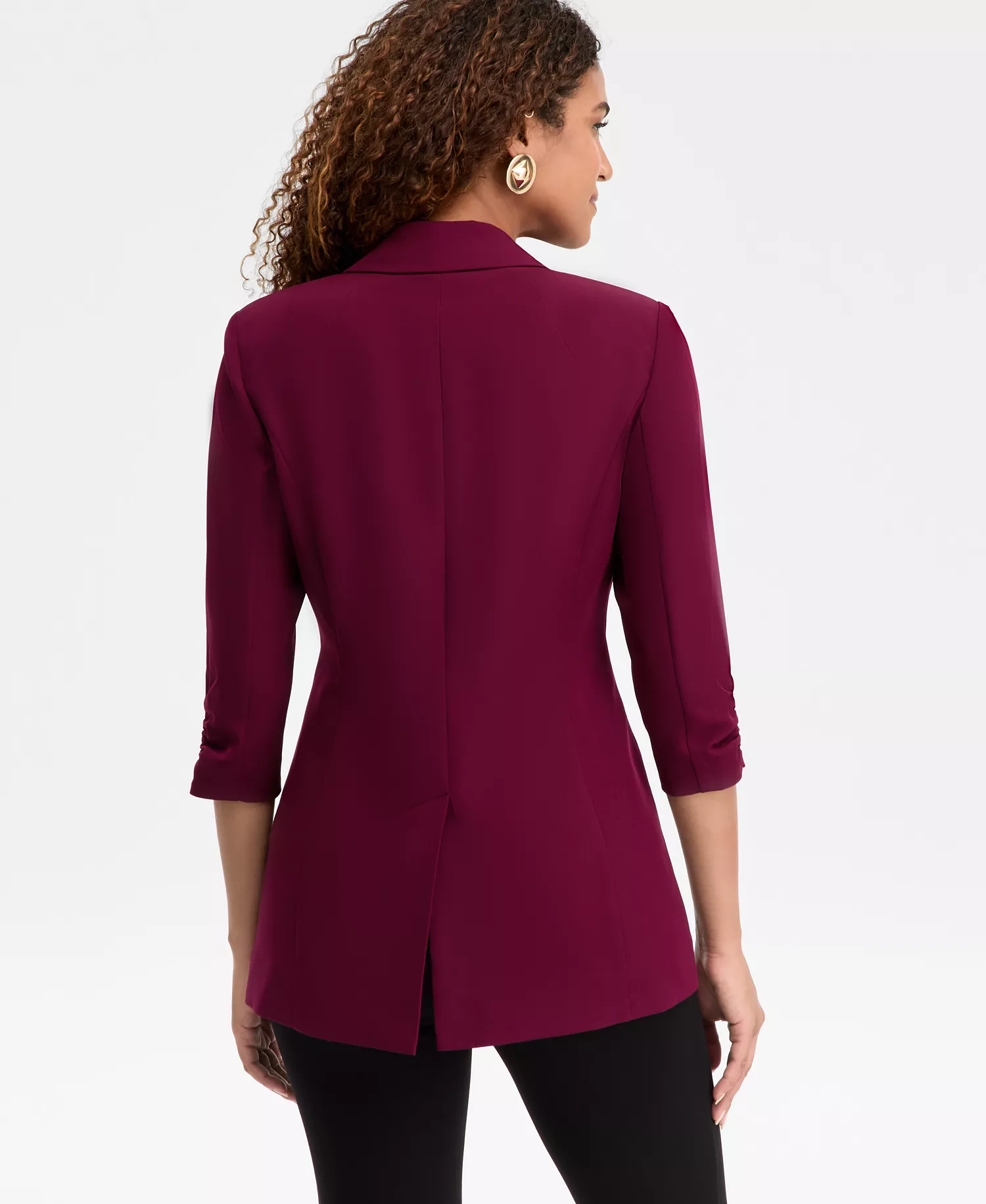 Women's Menswear Blazer, Created for Macy's - Berried Treasur - L