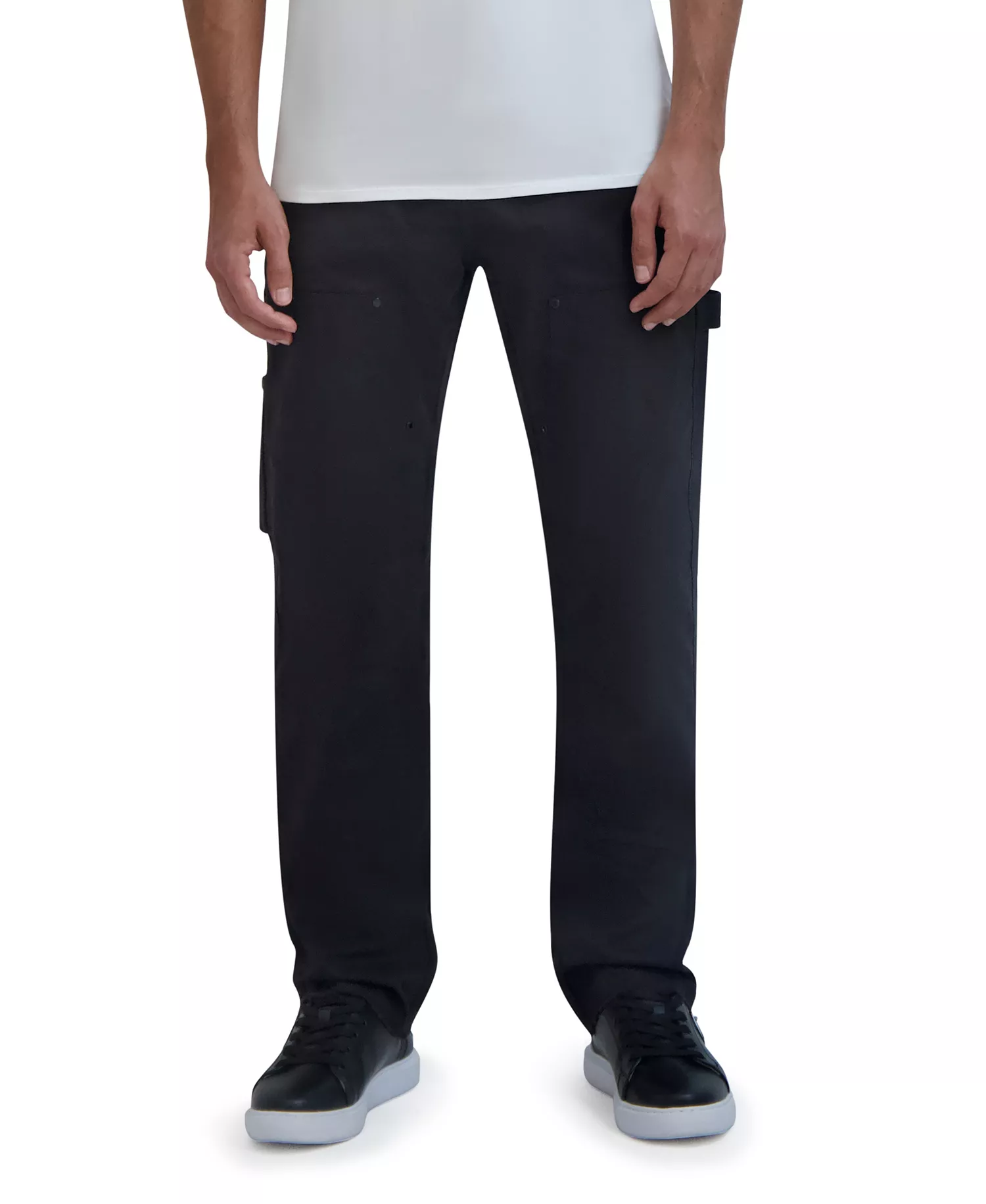 Men's Regular-Fit Carpenter Pants - Black - 30