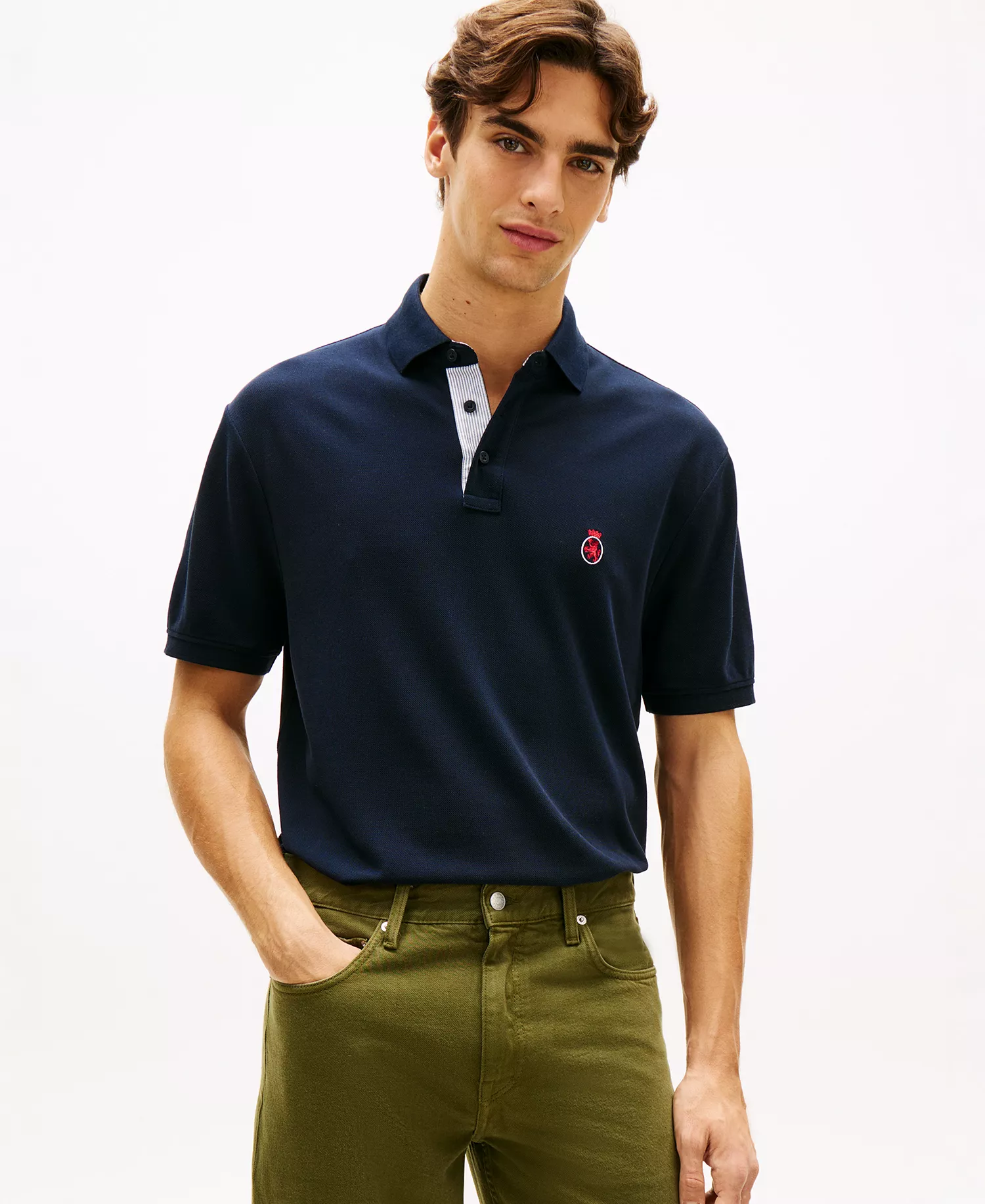Men's Archive Crest Classic-Fit Polo Shirt - Desert Sky - L
