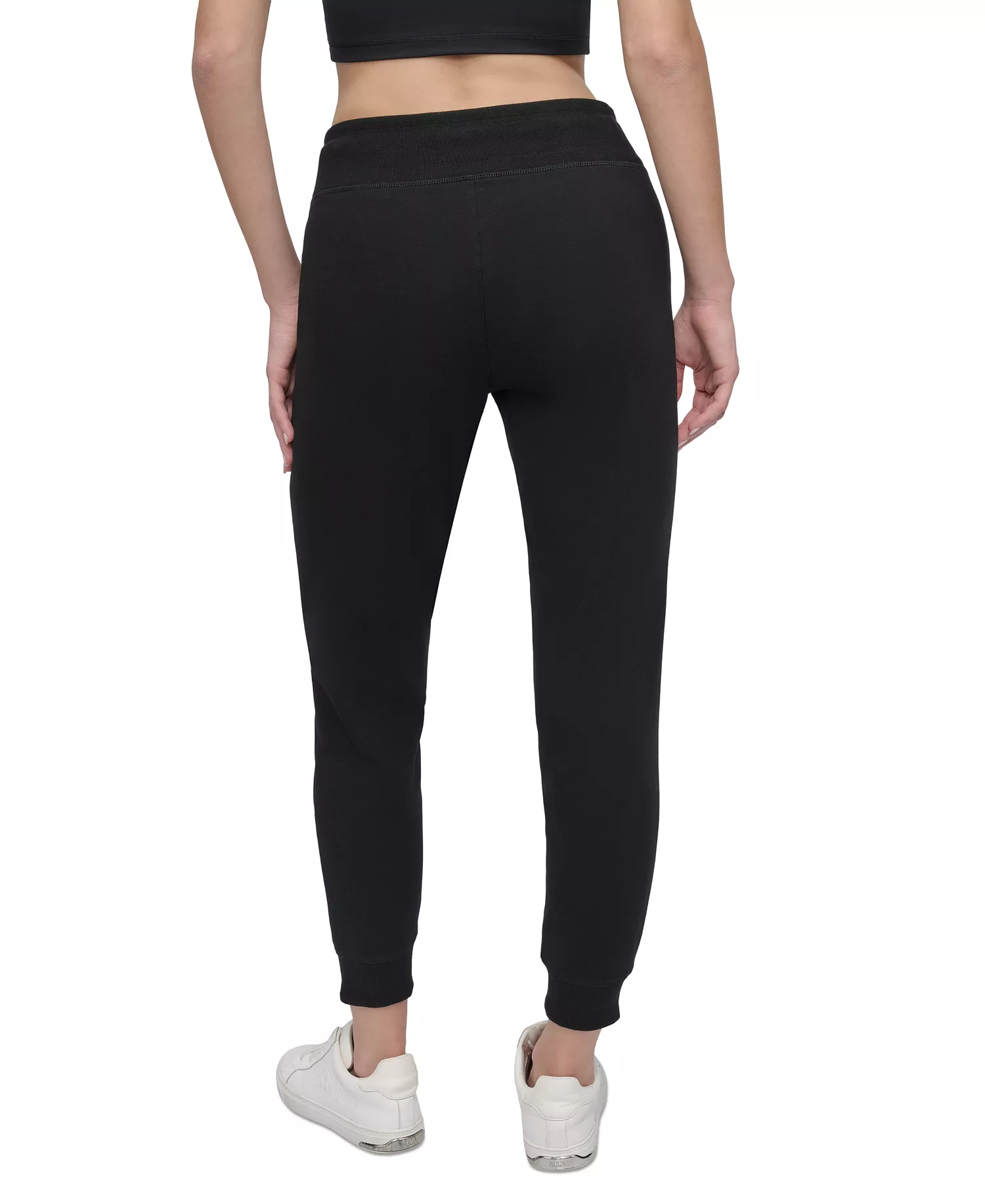Women's Logo-Drawstring High-Rise Joggers  - Black - L