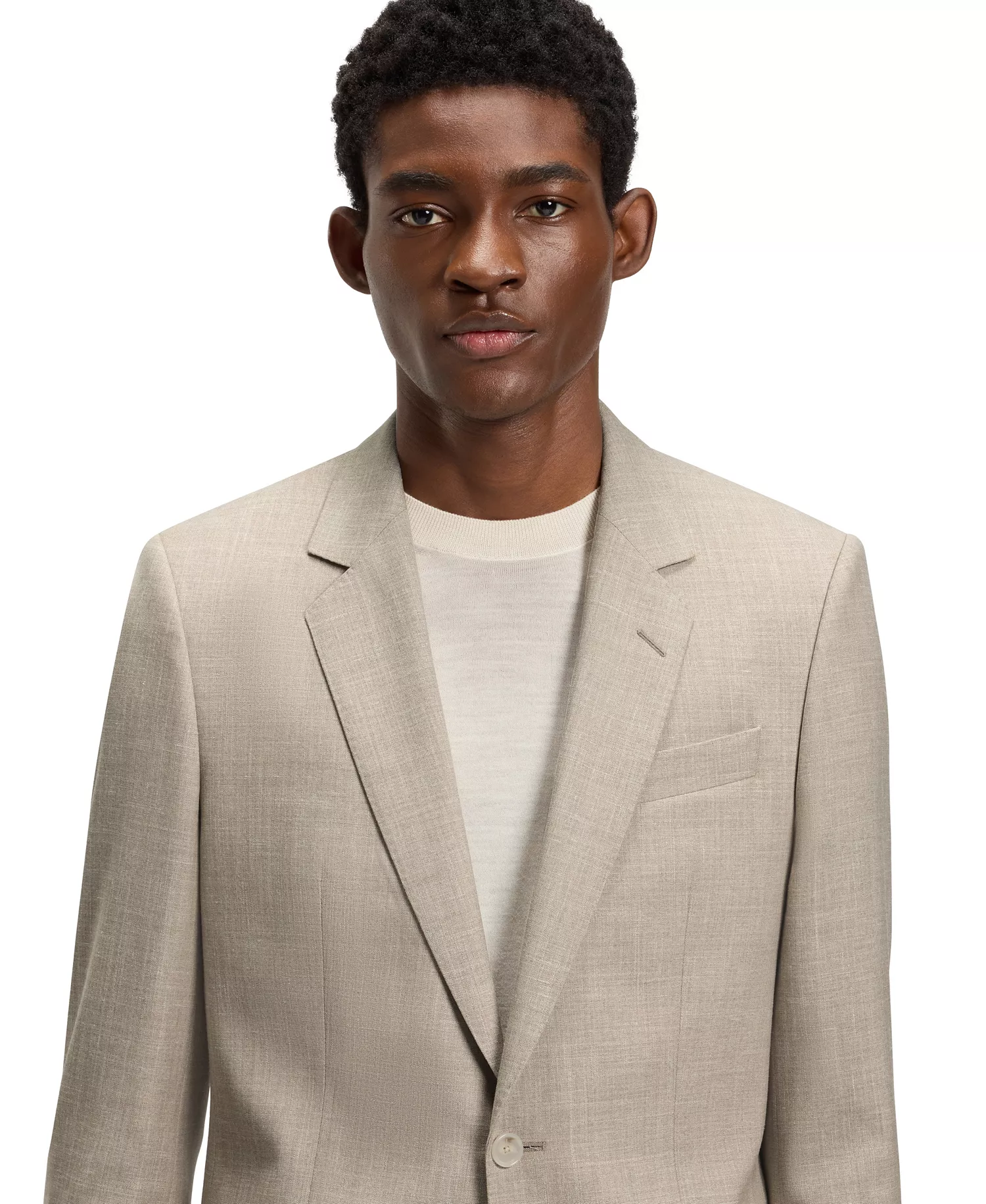 BECKHAM x BOSS Men's Two-Piece Slim-Fit Suit - Open Beige - 36R