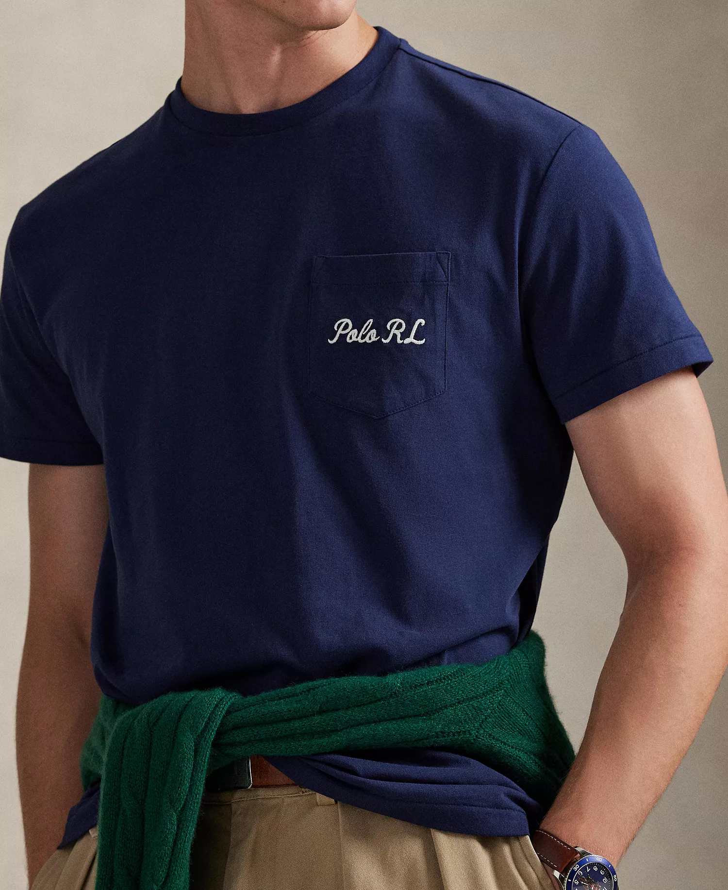 Men's Classic-Fit Bear Print Jersey T-Shirt - Newport Navy/Society Bear - 2XL