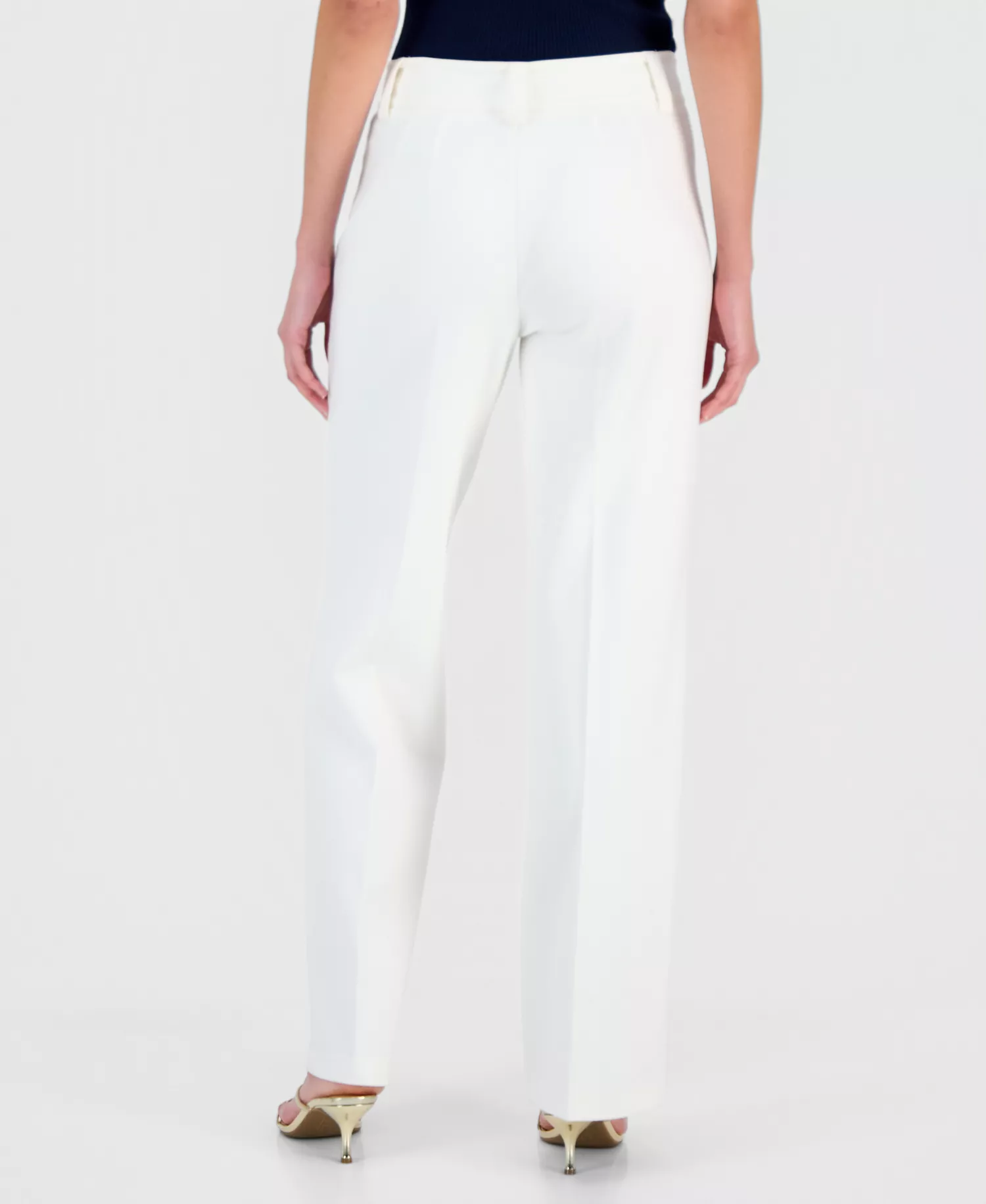 Women's High-Rise Wide-Leg Ankle Pants - White Star - 10