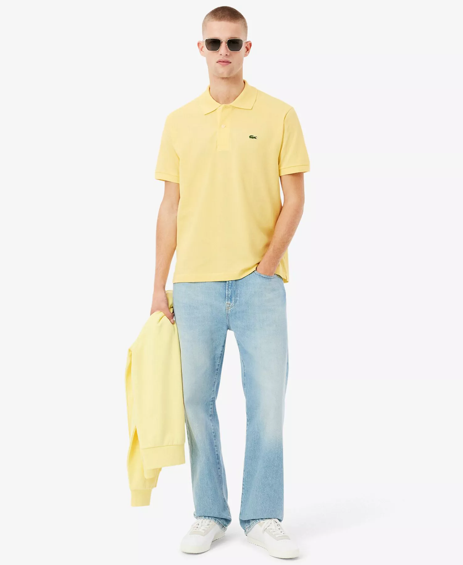 Men's Classic Fit Short-Sleeve Polo Shirt - Bright Yellow - 2XL