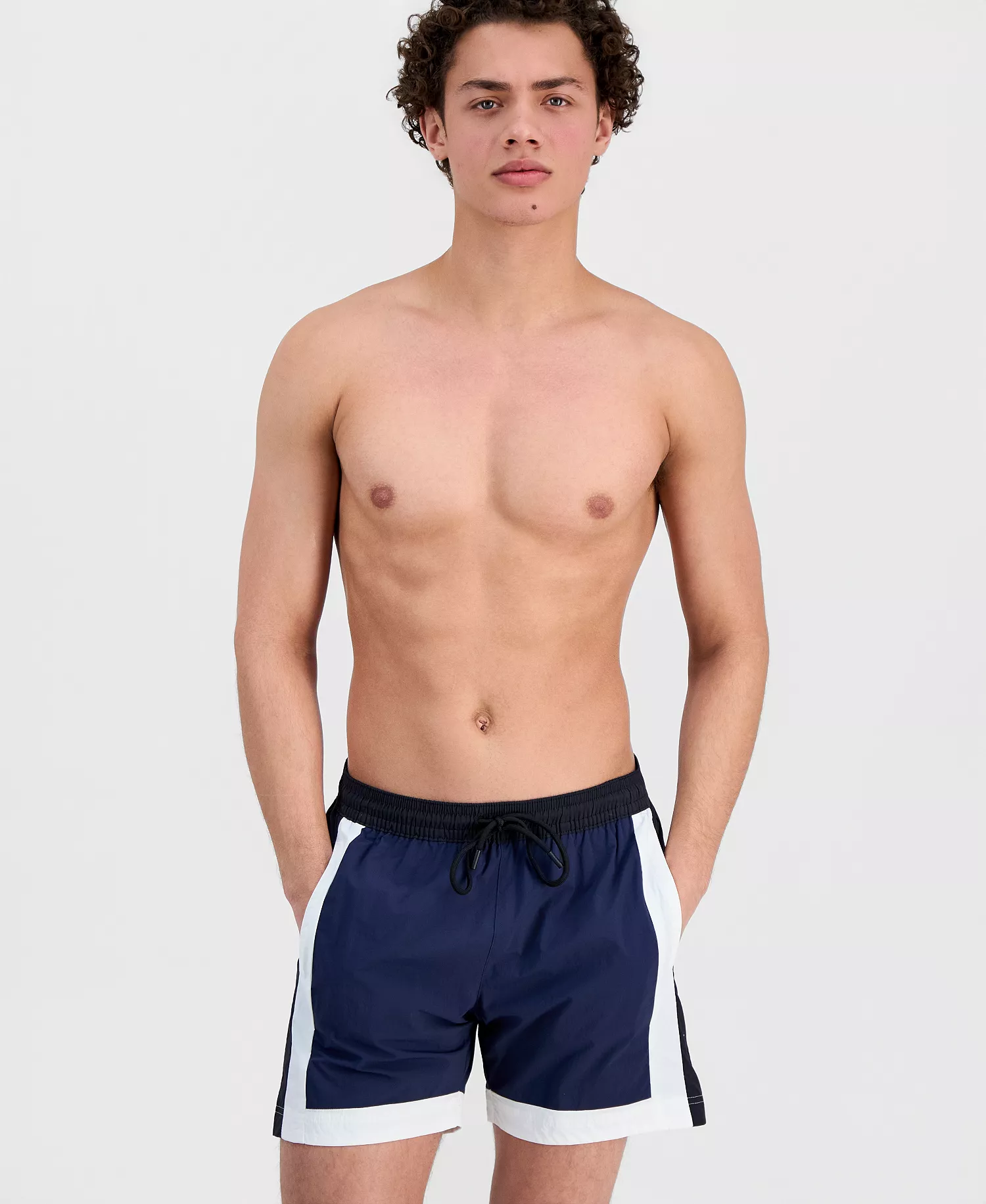 Men's Colorblocked 5" Swim Trunks - Navy - 2XL