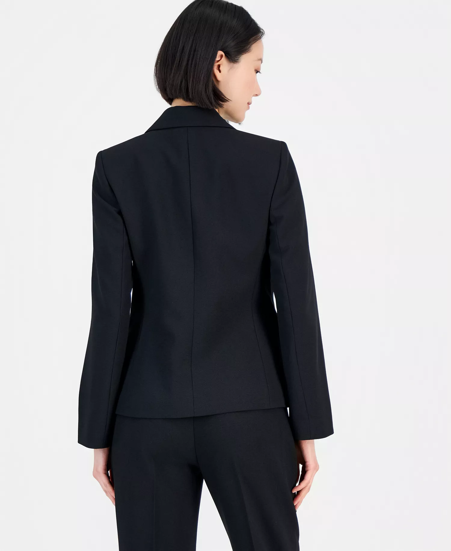Women's Double-Breasted Pantsuit - Black - 10