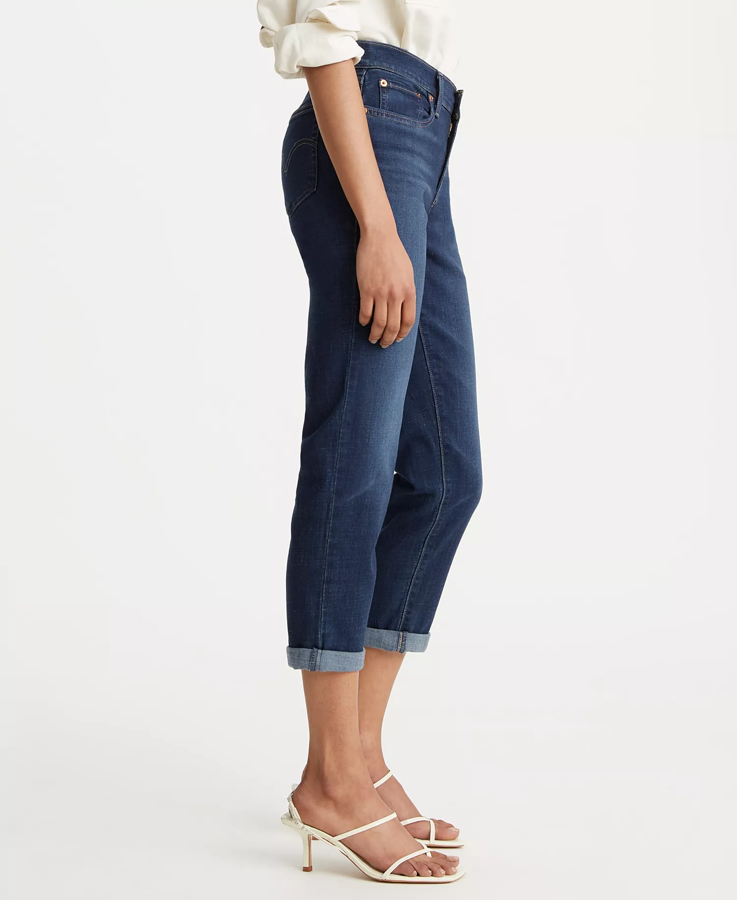Women's Relaxed Boyfriend Tapered-Leg Jeans - Cobalt Layer - 26