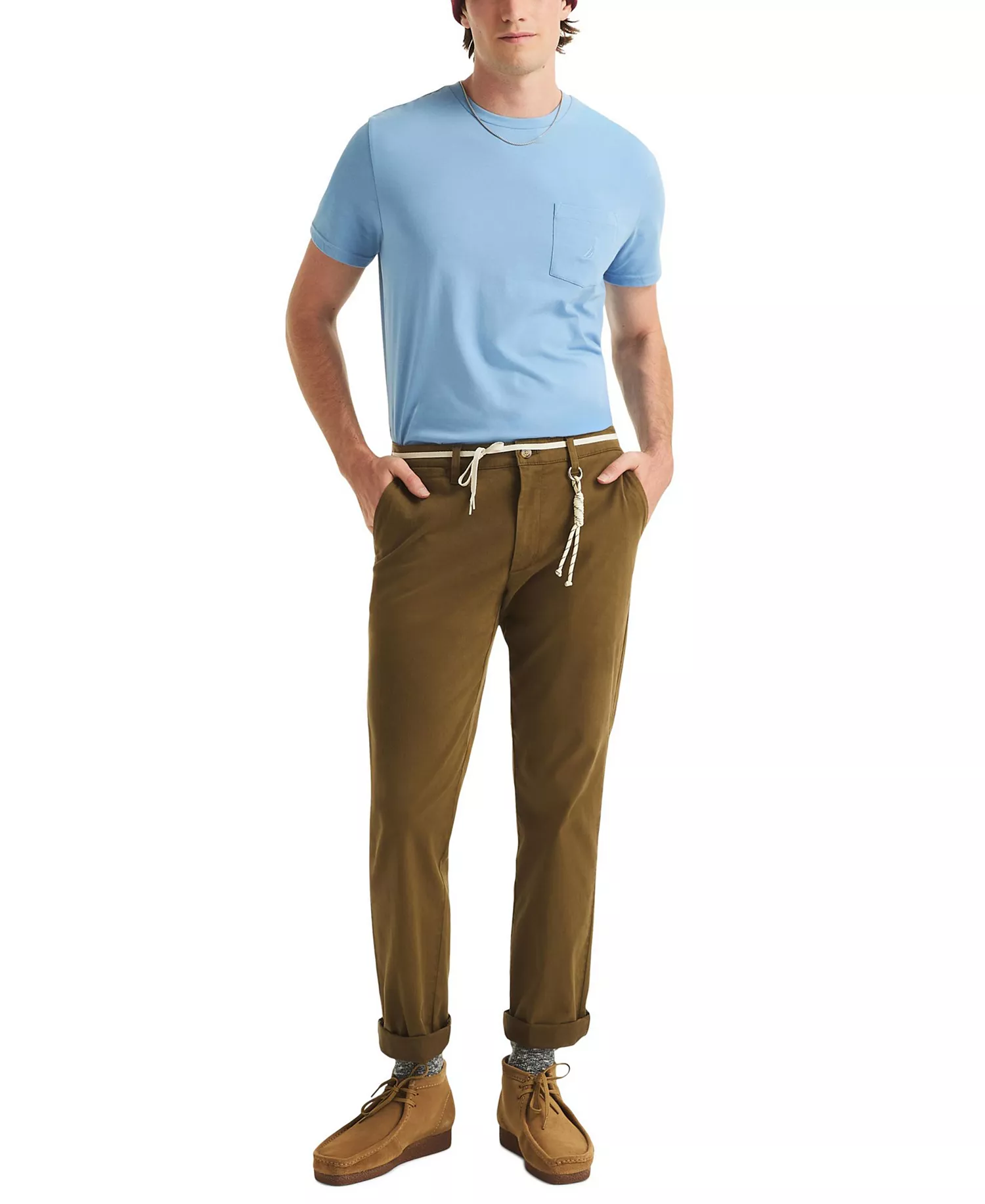 Men's Classic-Fit Solid Crew-Neck Pocket T-Shirt - Allure - 2XL