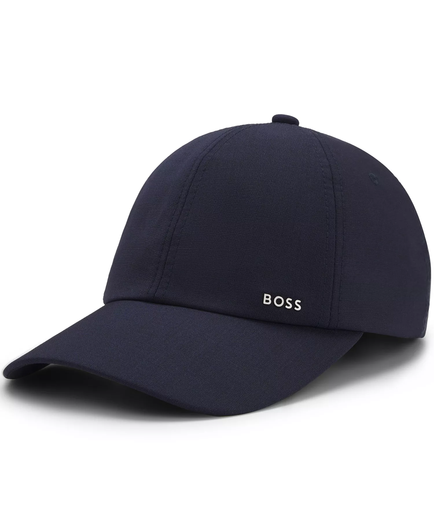 Men's Wool-Blend Twill Metallic Logo Lettering Cap - Dark Blue - ONE SIZE