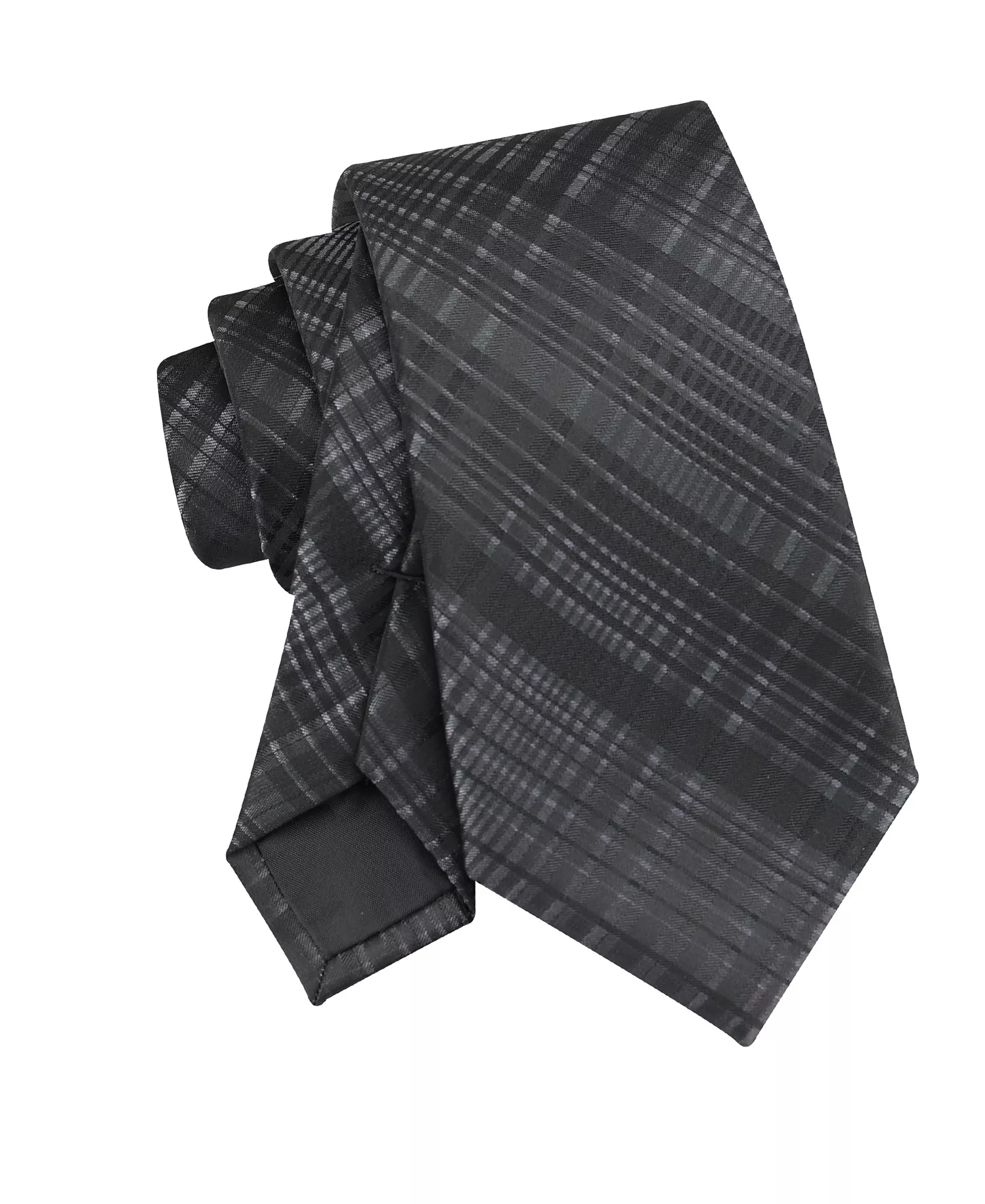 Men's Kalie Ombre Plaid Tie - Gray - ONE SIZE