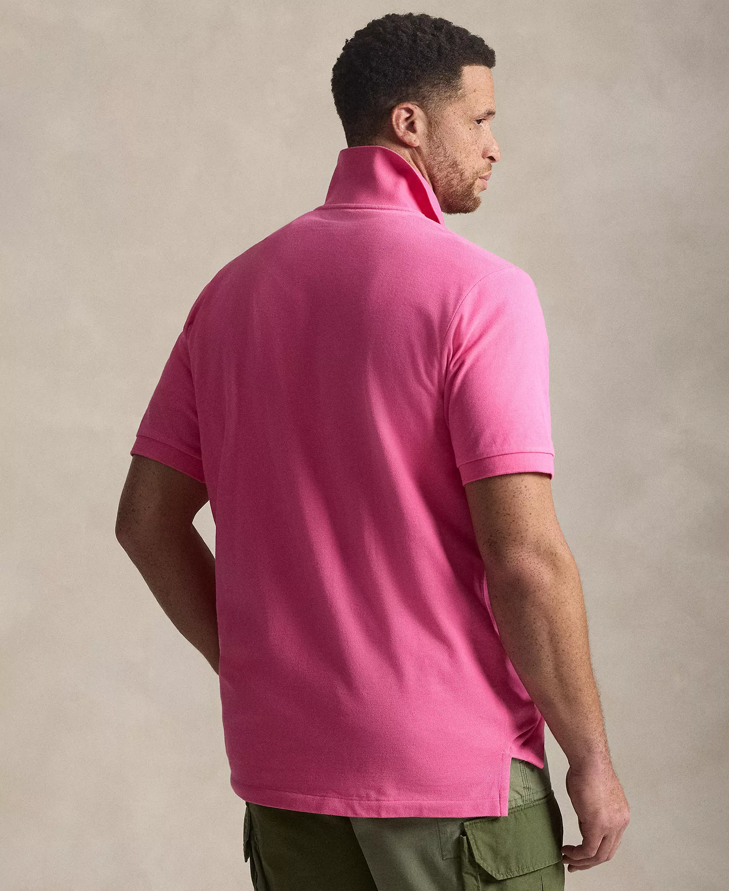 Men's Big & Tall The Iconic Mesh Polo Shirt - Baja Pink - 2LT