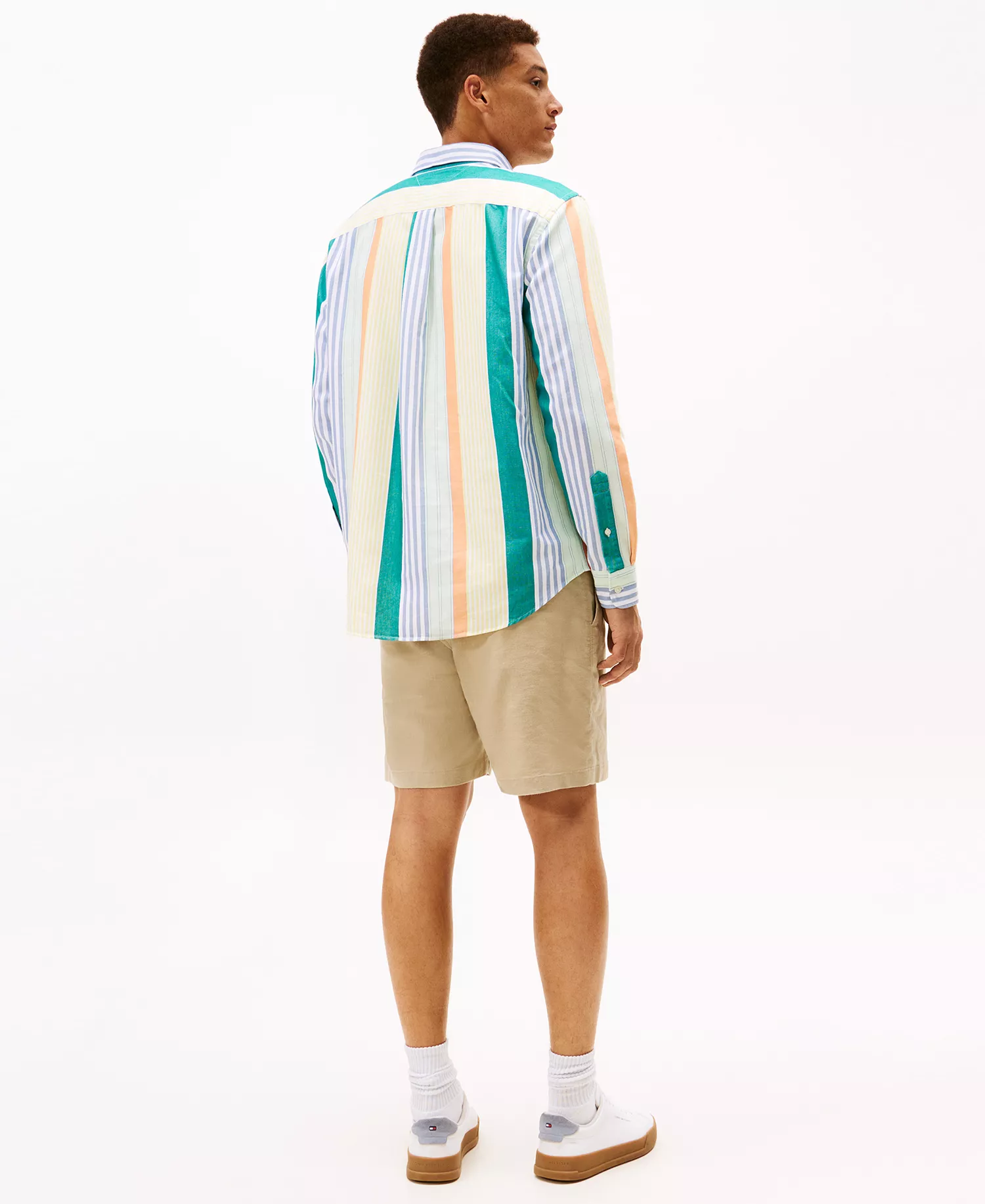 Men's Oxford Candy Stripe Shirt - Citronella / Multi Stripe - L