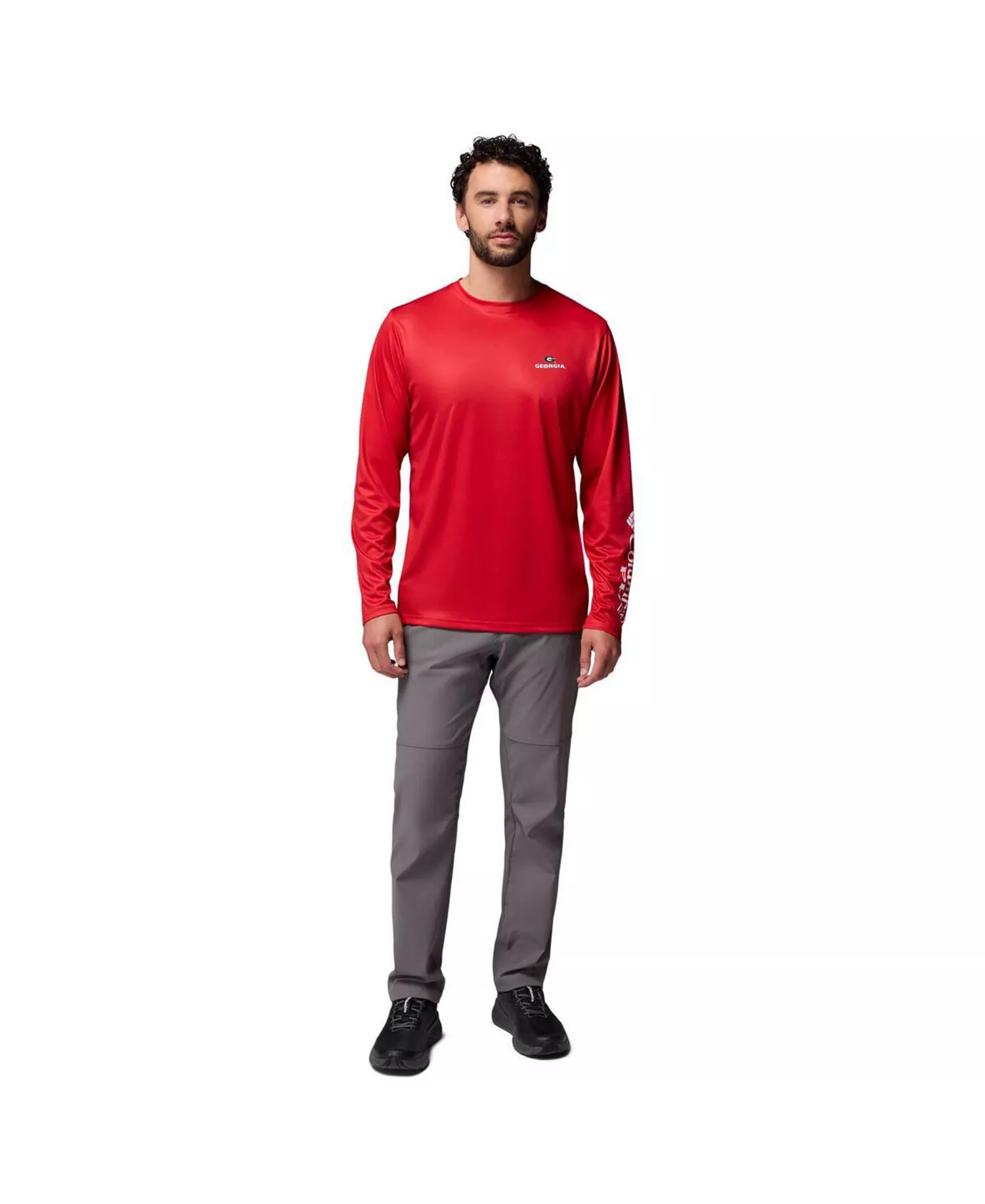Men's Red Georgia Bulldogs PHG Terminal Shot Long Sleeve T-Shirt - Red - L