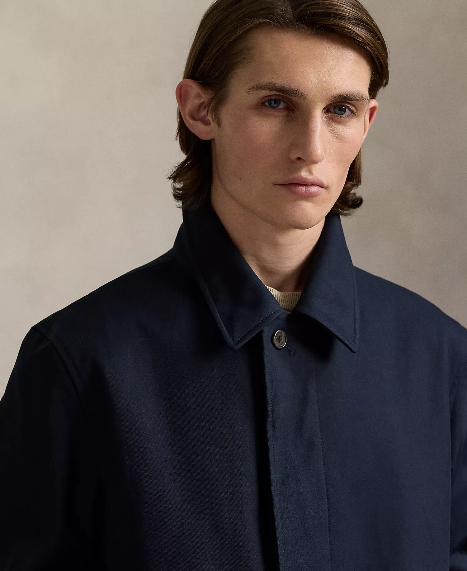 Men's Gabardine Walking Coat - Navy - 2XL