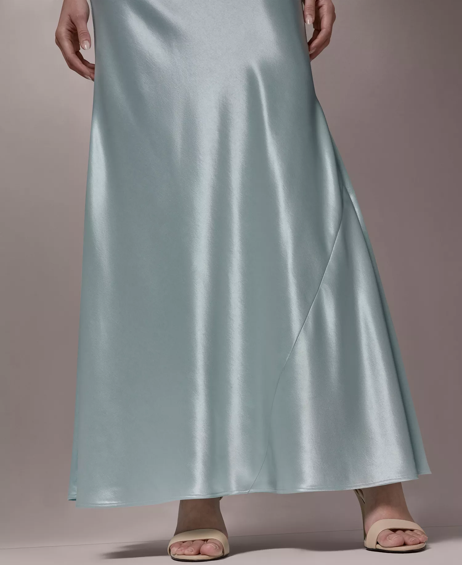 Women's Cowl Neck Ball Gown - Dark mist - 10
