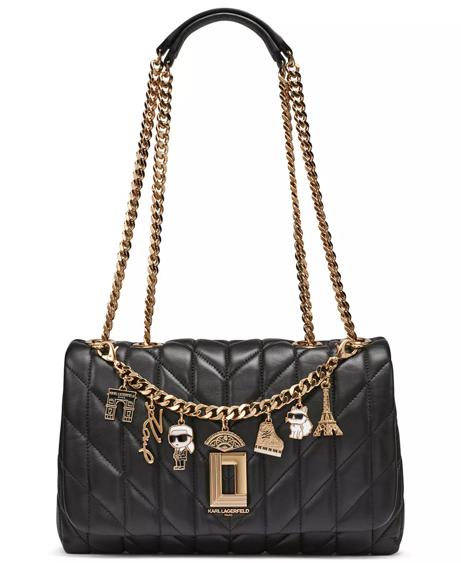 Lafayette Medium Shoulder Bag - Black/Gold - NO SIZE