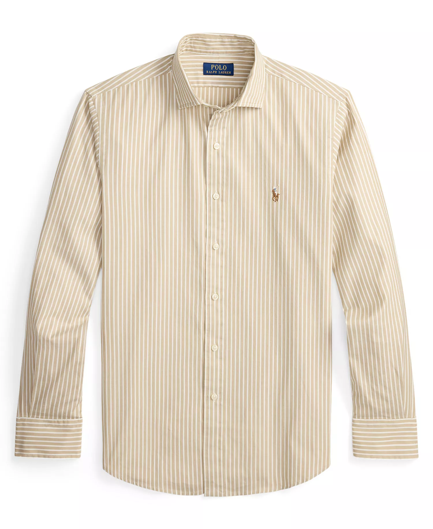 Men's Long-Sleeve Pinpoint Oxford Shirt - Blue White - 2XL