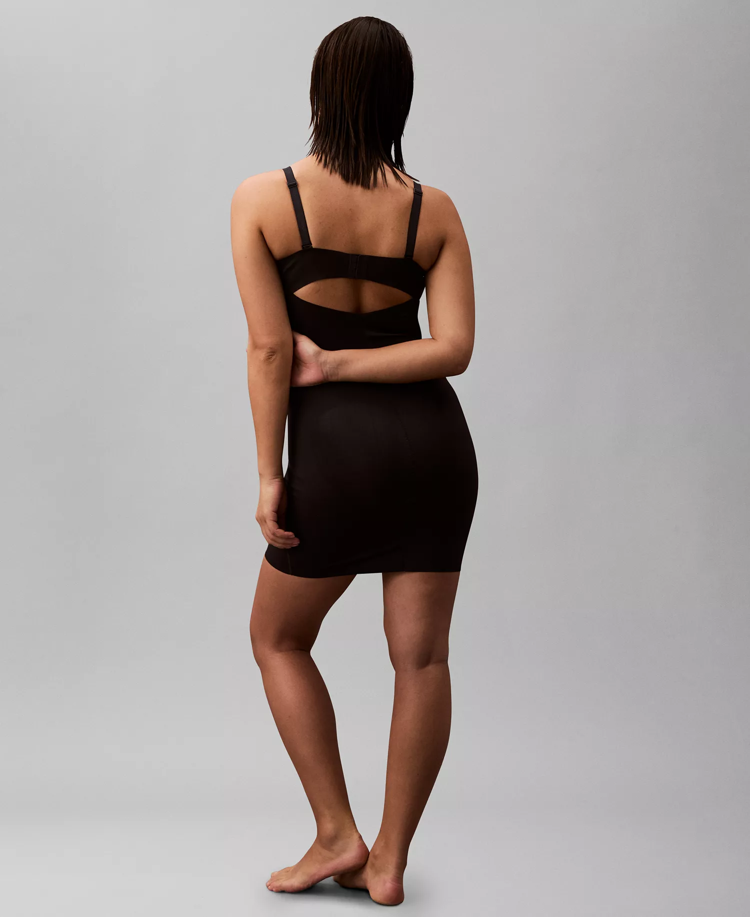 Women's Stay-Put Firm Stretch Shapewear Slip QF8197 - Black - M