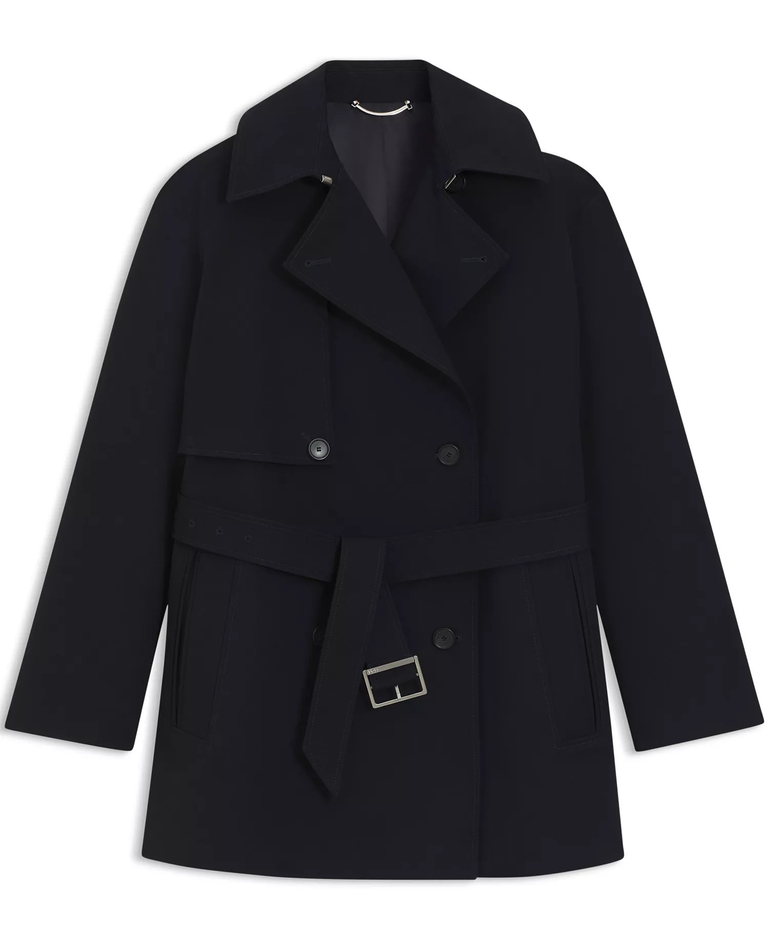 BOSS by Women's Cotton Buckled Belt Trench Coat - Dark Blue - 0