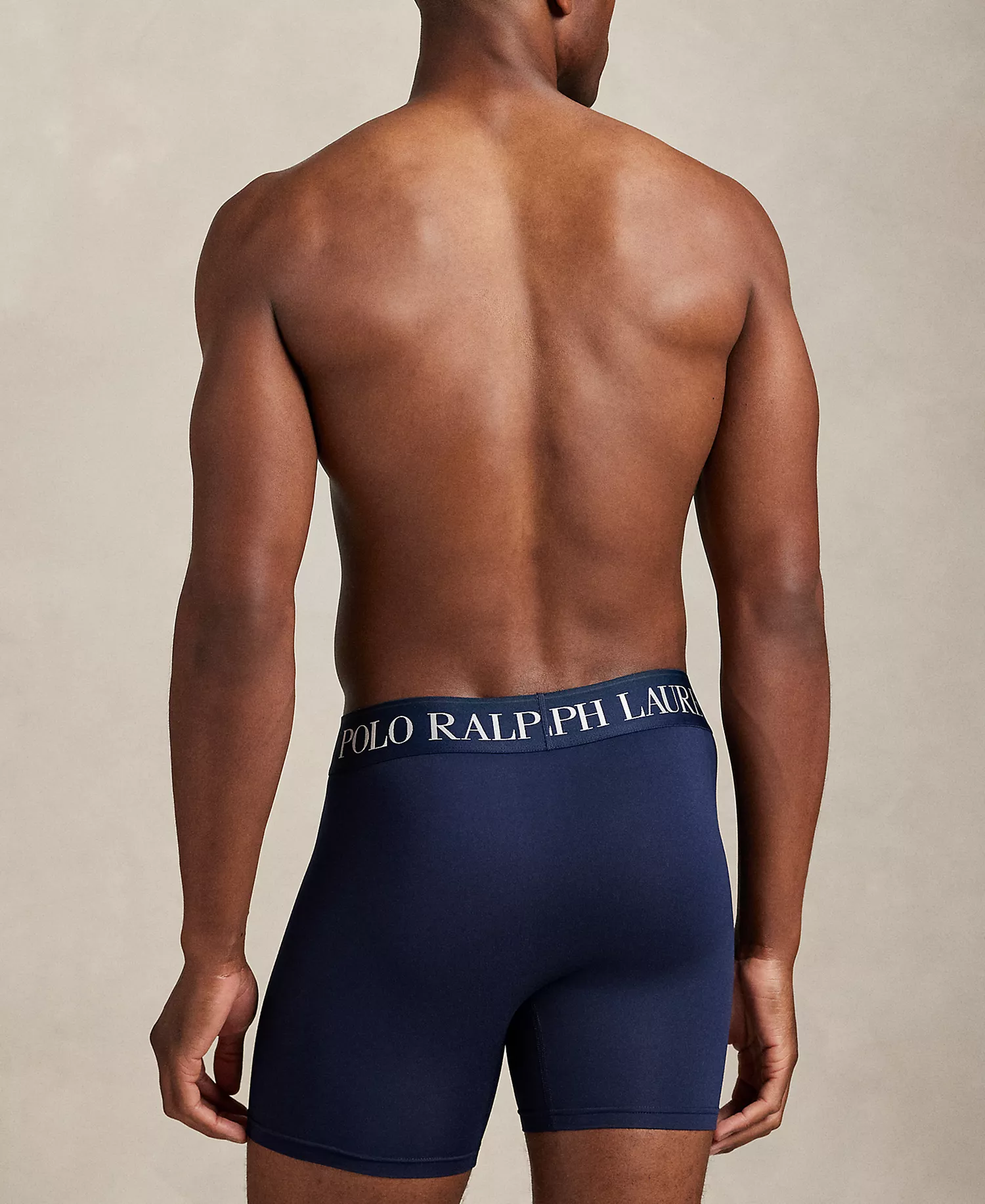 Men's 3-Pack Cooling Microfiber Elastic Waist Boxer Briefs - Cruise Navy/Green Tossed Emblem Print/Moss Agate - L